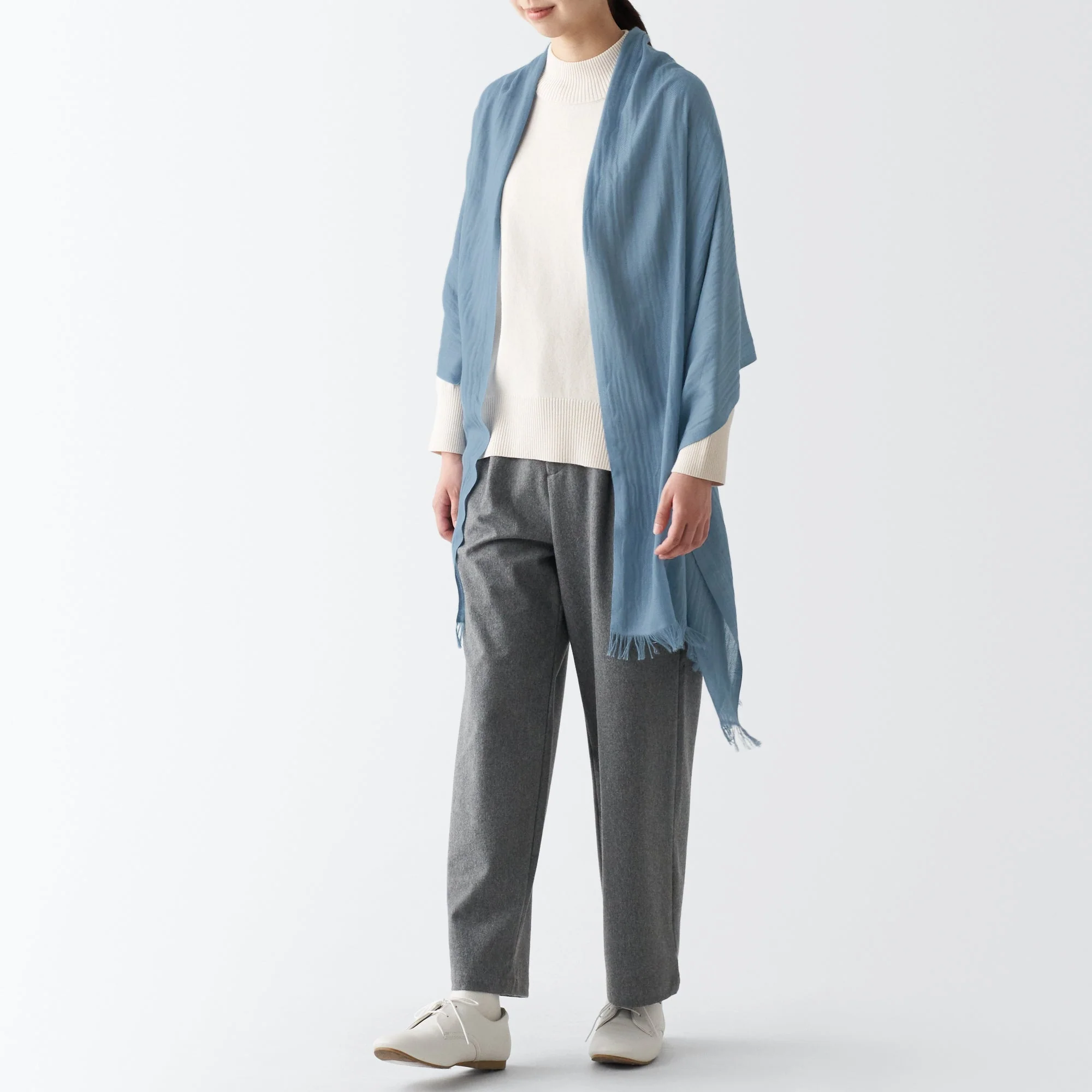 Recycled Polyester Cotton Blend Large Stole - Image 4