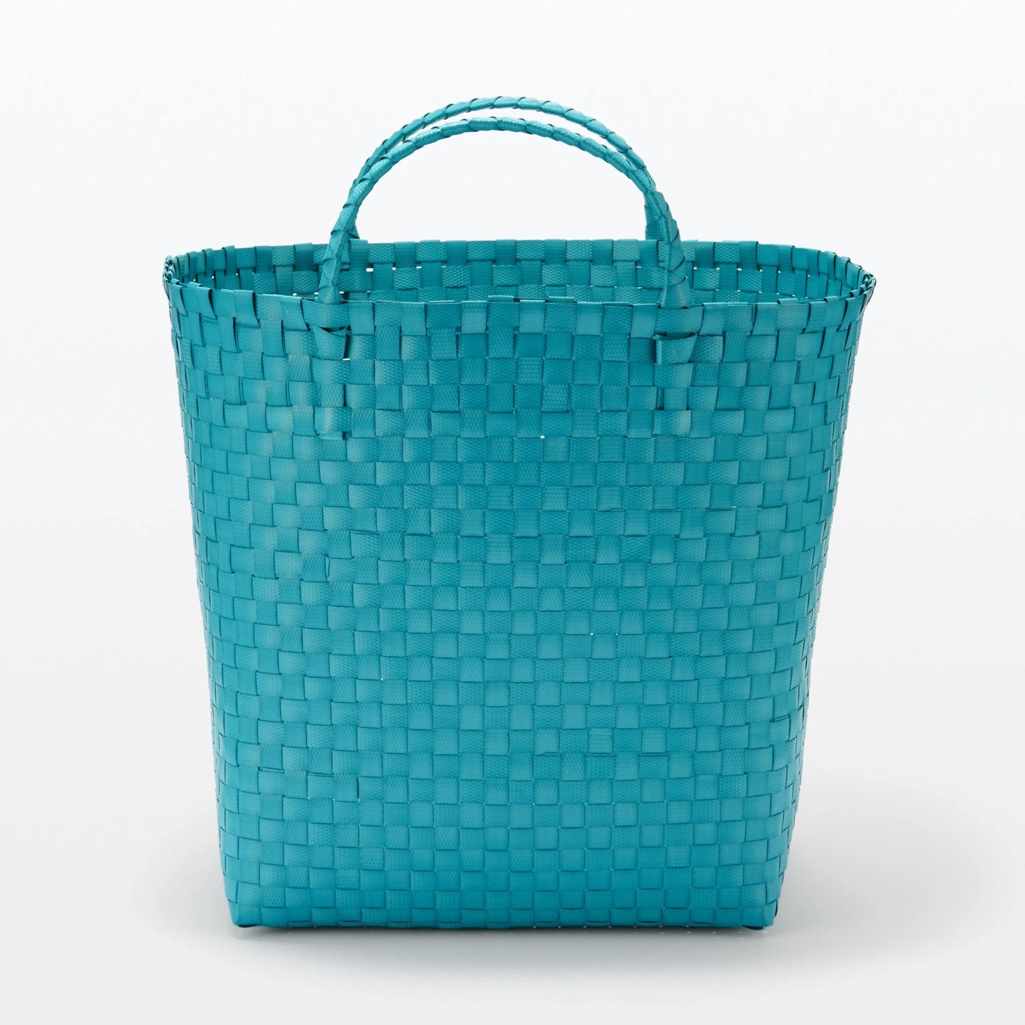 Recycled Polypropylene Strap Weave Basket - Blue - Large (Dia. 40 x H32 cm) - Image 3