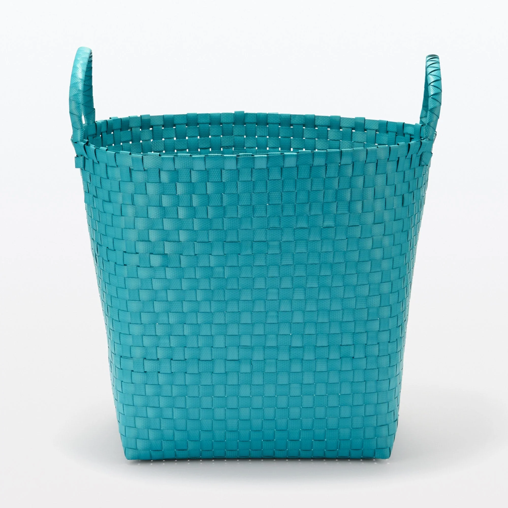 Recycled Polypropylene Strap Weave Basket - Blue - Large (Dia. 40 x H32 cm) - Image 4