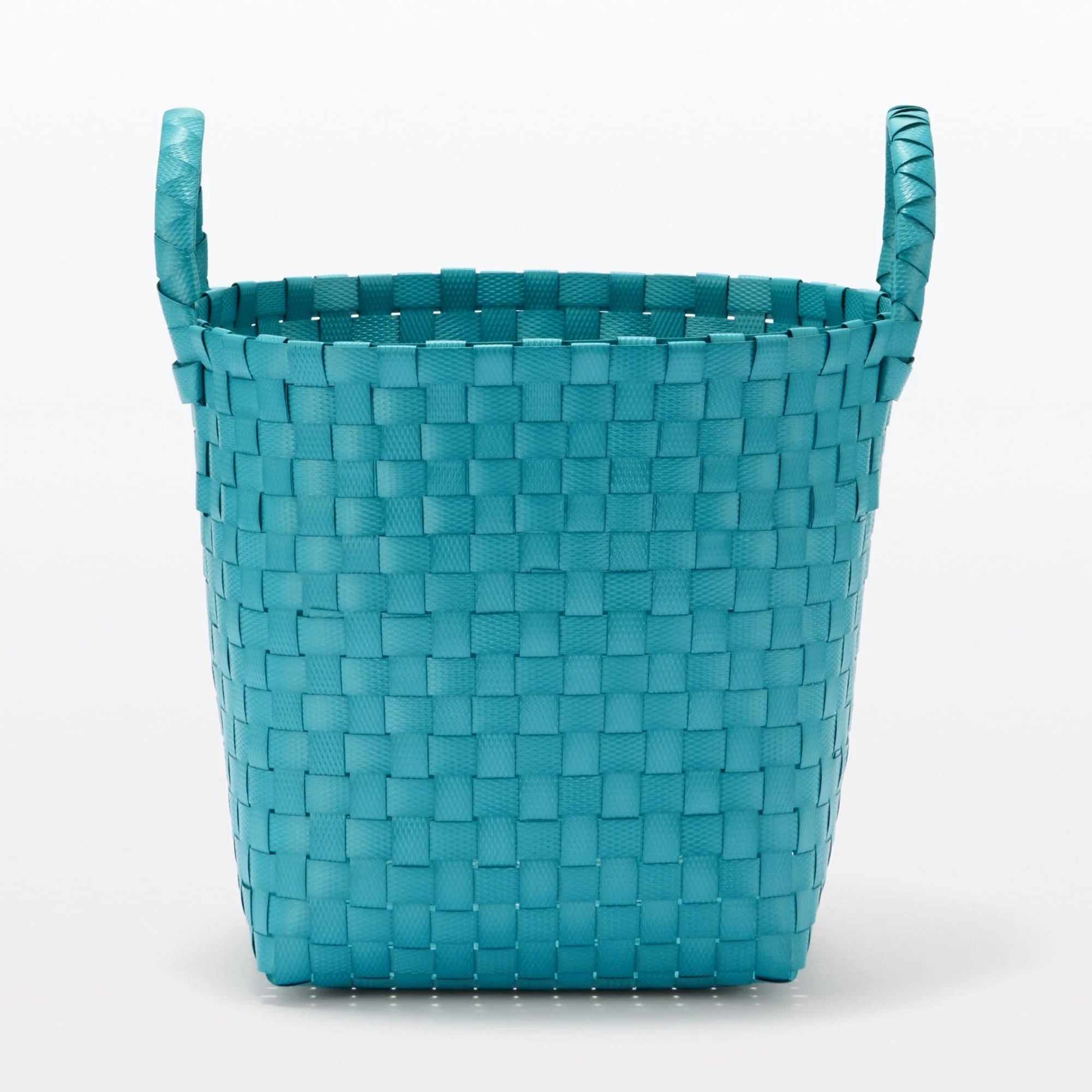 Recycled Polypropylene Strap Weave Basket - Blue - Small (Dia. 25 x H20 cm) - Image 4