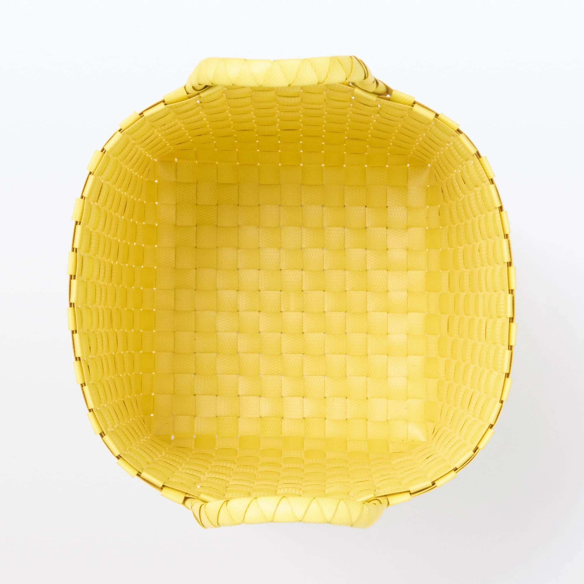 Recycled Polypropylene Strap Weave Basket - Yellow - Small (Dia. 25 x H20 cm) - Image 5