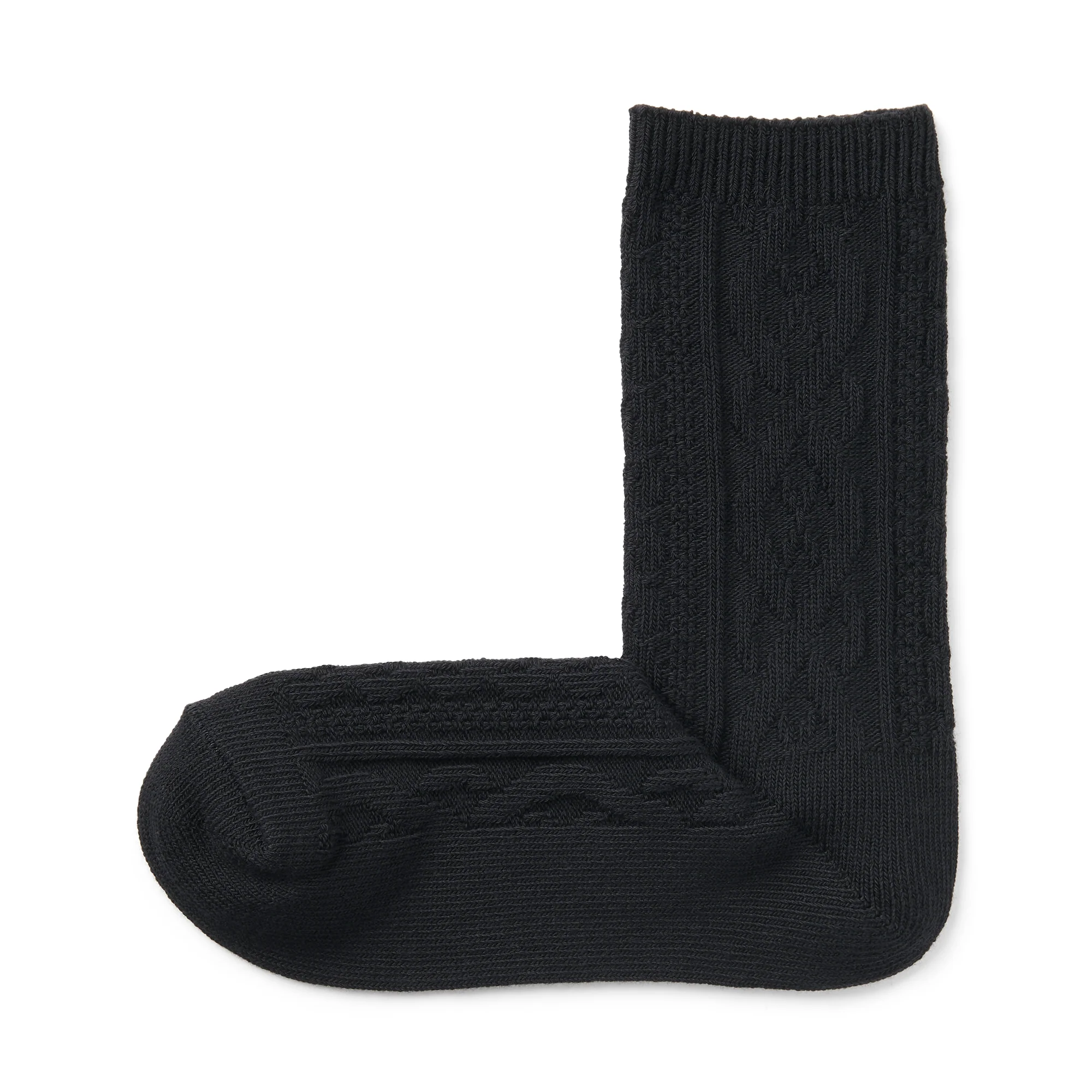Right Angle Loose Top Cable Stitch Socks - Image 2