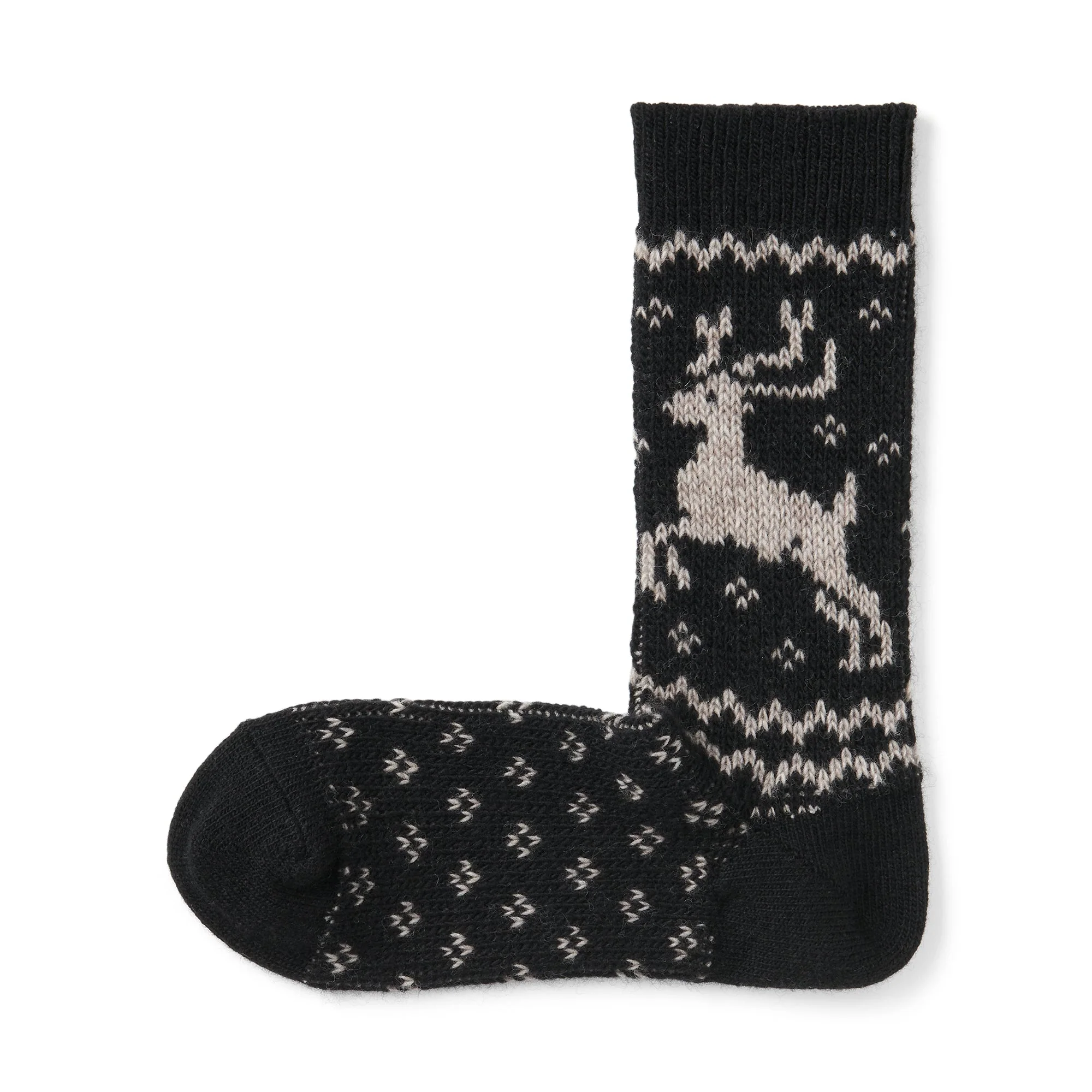 Right Angle Loose Top Reindeer Pattern Socks - Image 7