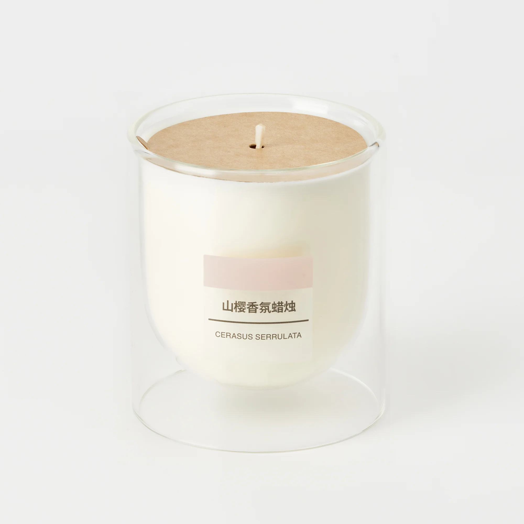 Scented Double Wall Glass Candle - Cherry Blossom