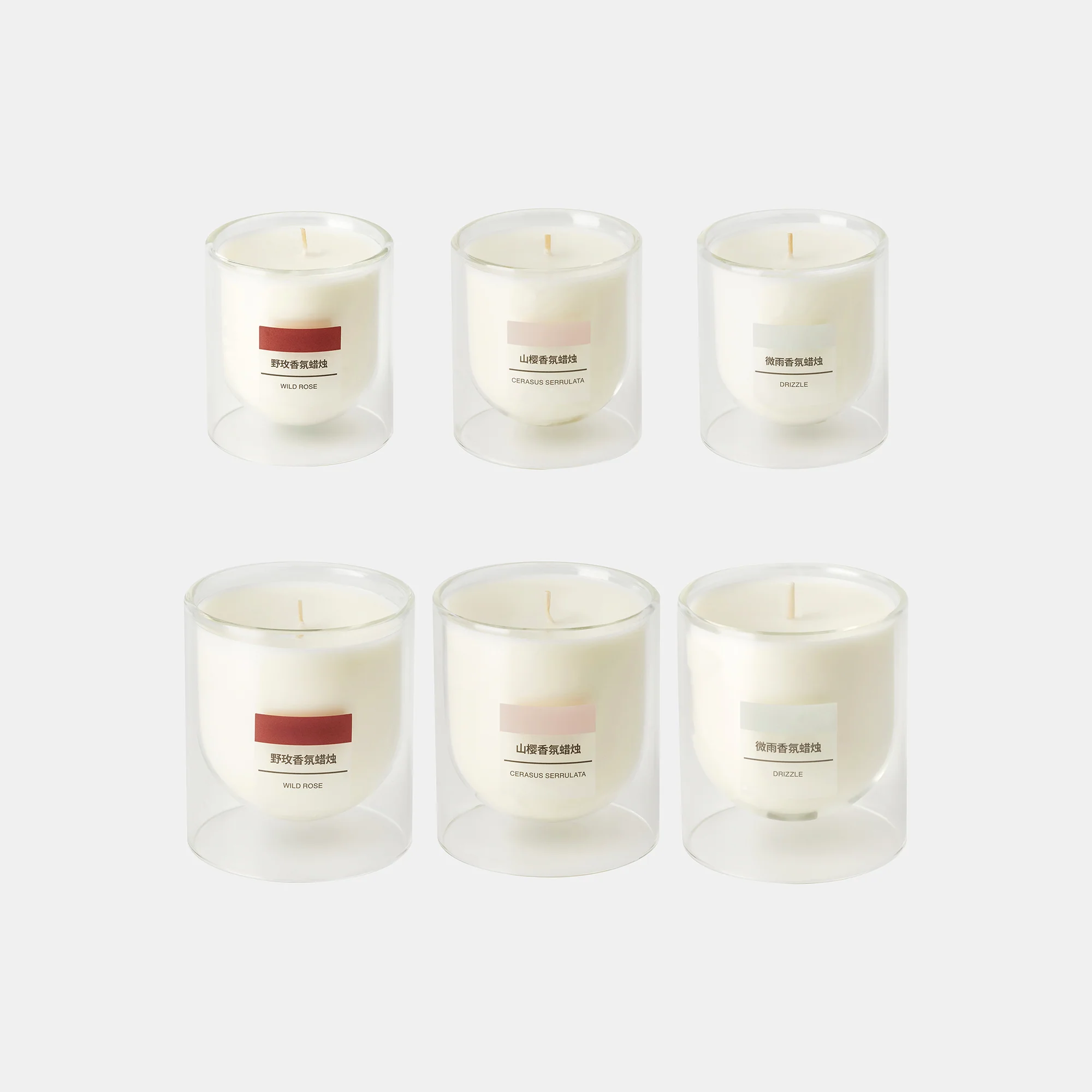 Scented Double Wall Glass Candle - Wild Rose - Image 12