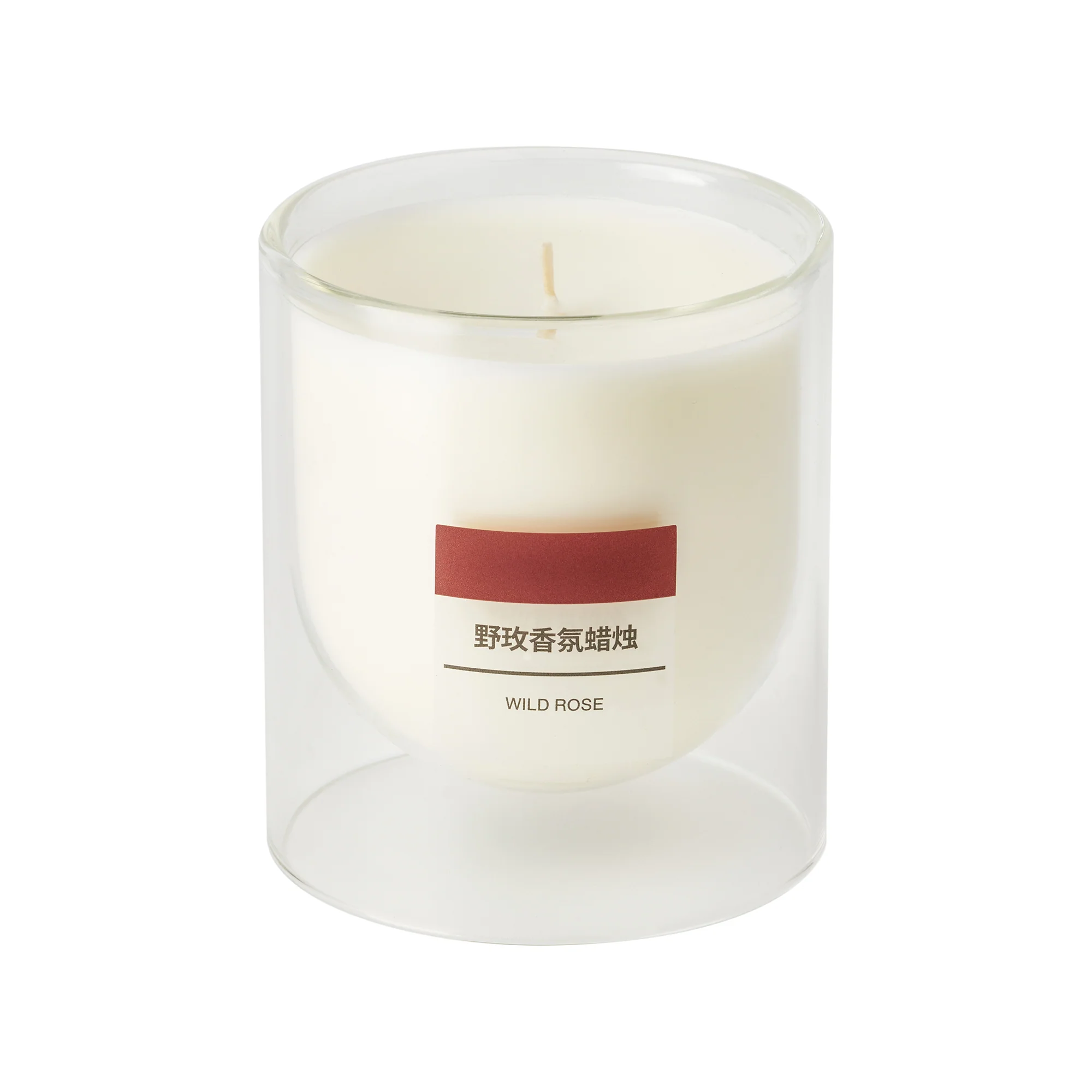 Scented Double Wall Glass Candle - Wild Rose - Image 3