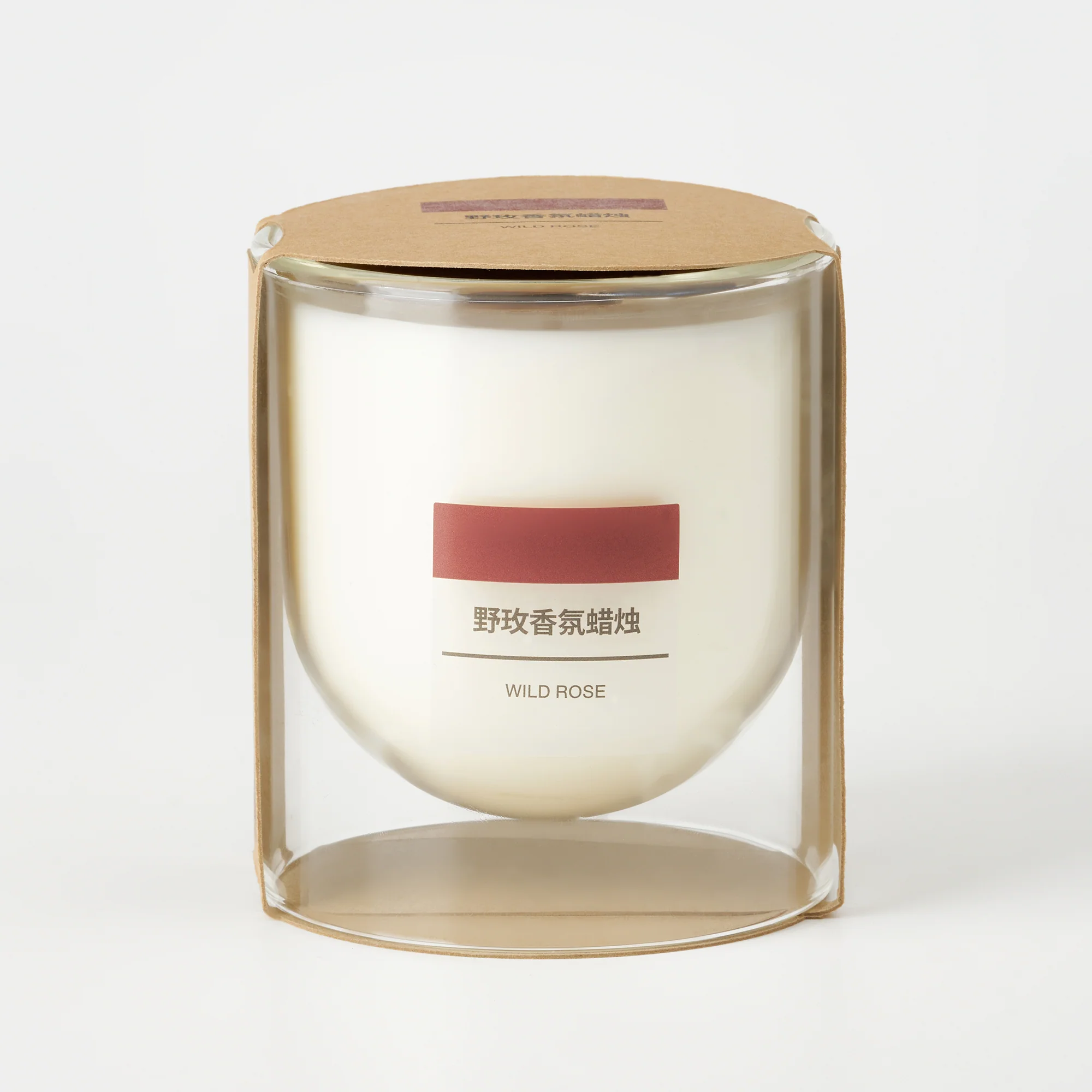 Scented Double Wall Glass Candle - Wild Rose - Image 5