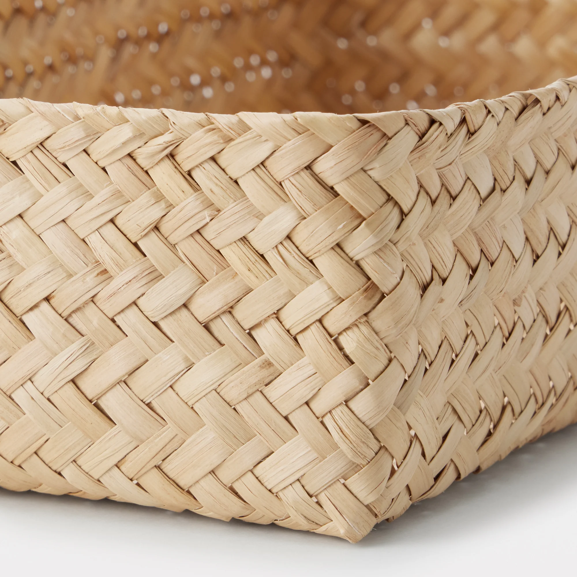 Seagrass Organizer Herringbone Rectangular Basket - Medium (W15 x D25 x H7 cm) - Image 5
