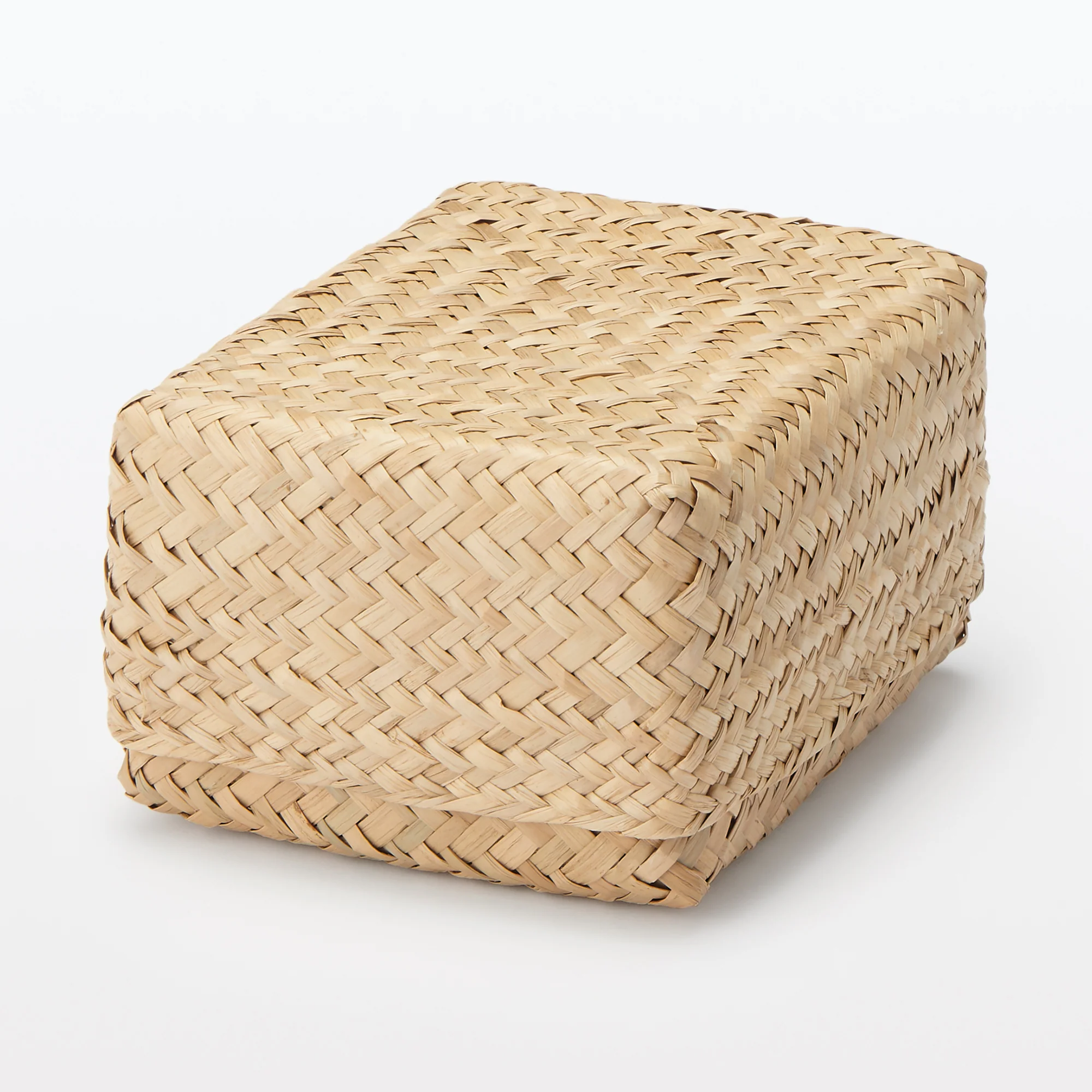 Seagrass Organizer Herringbone Rectangular Basket - Small (W12.5 x D15 x H7 cm) - Image 7