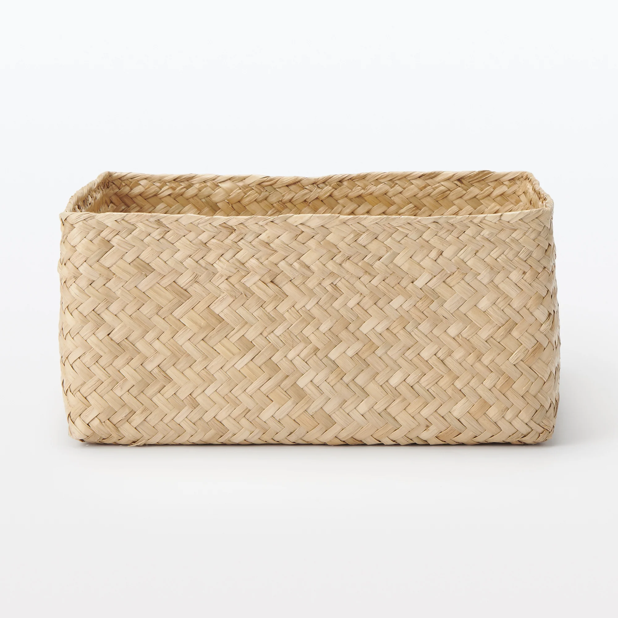 Seagrass Organizer Herringbone Square Basket (W25 x D25 x H12 cm) - Image 2