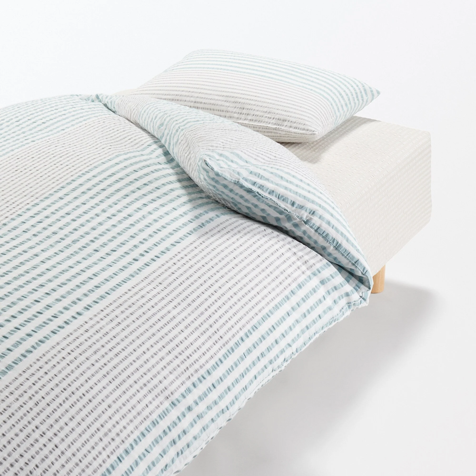 Seersucker Striped Duvet Cover - Image 8