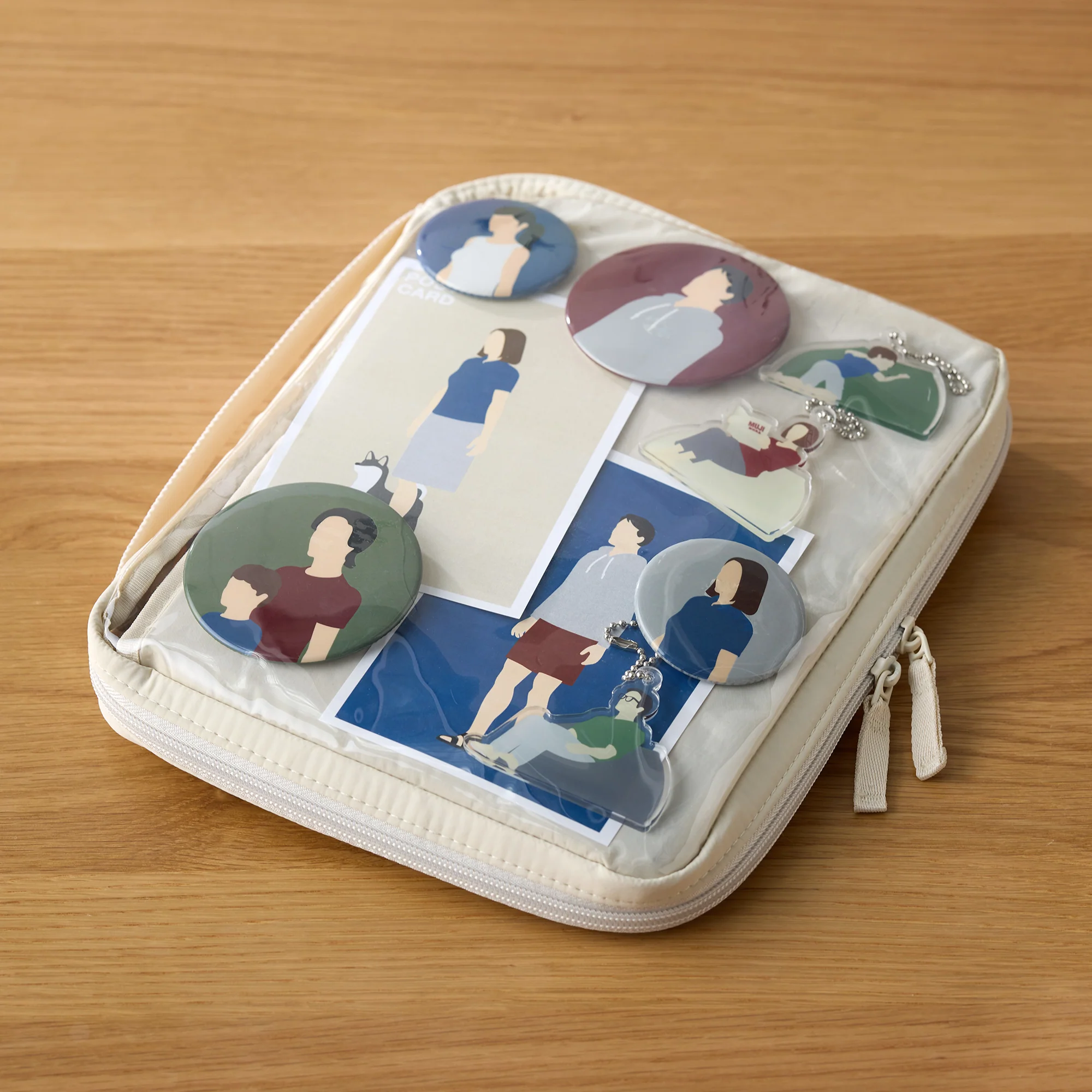 Selectable Pocket Organizer Case - A5 Wide - Ivory - Image 9