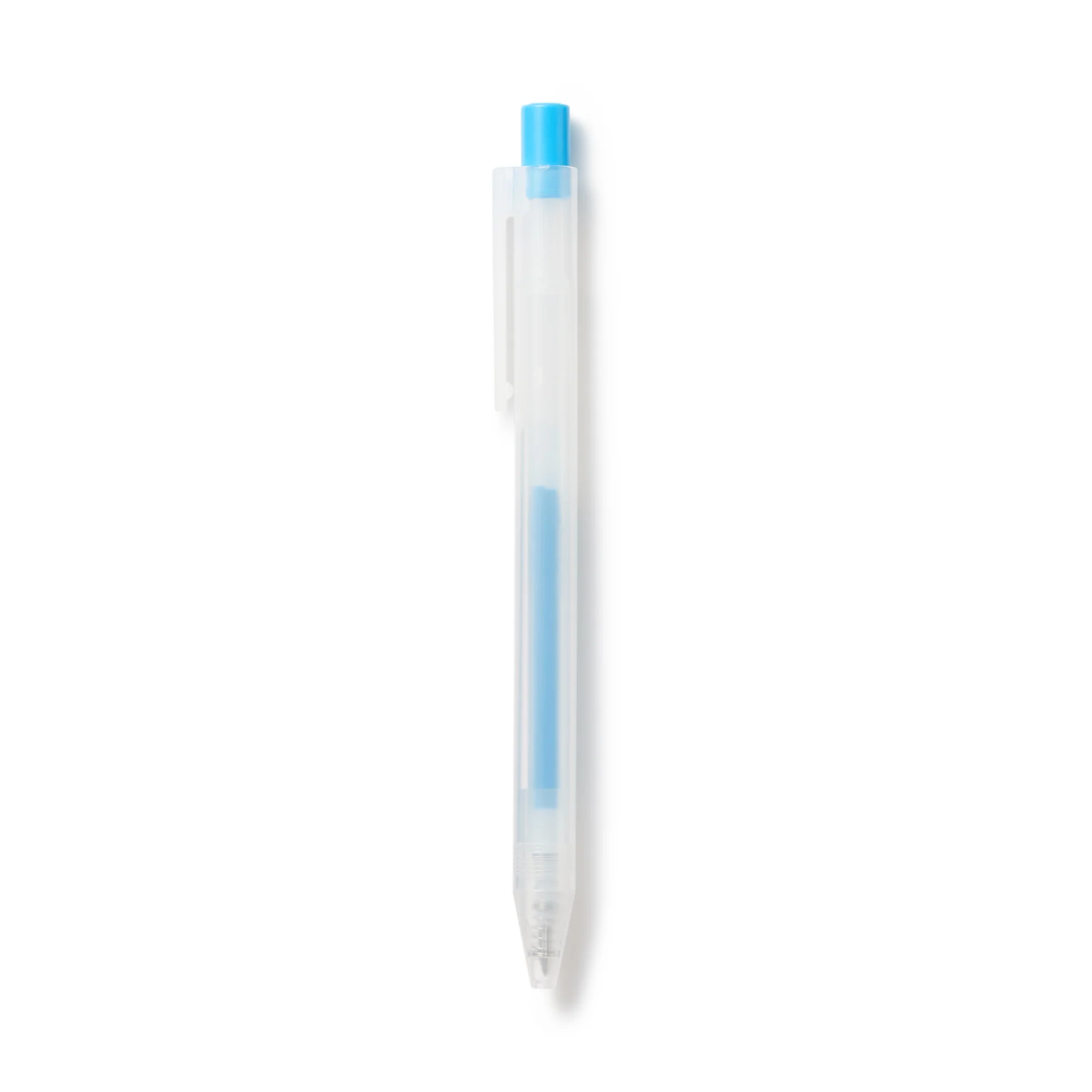 Smooth Gel Ink Ballpoint Knock Pen 0.3 mm - Light Blue