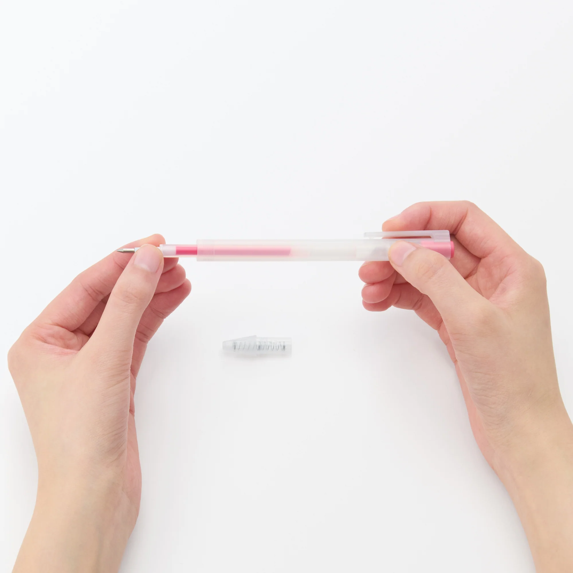 Smooth Gel Ink Ballpoint Knock Pen 0.3 mm - Pink - Image 3