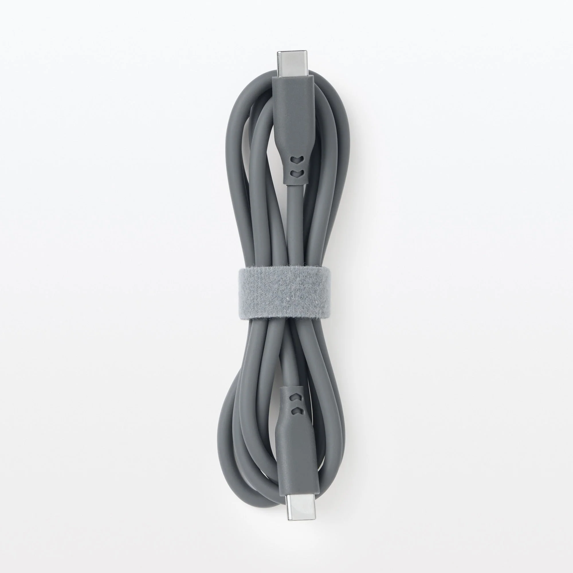 Soft and Tangle-free USB Cable - C to C - Grey - Image 2