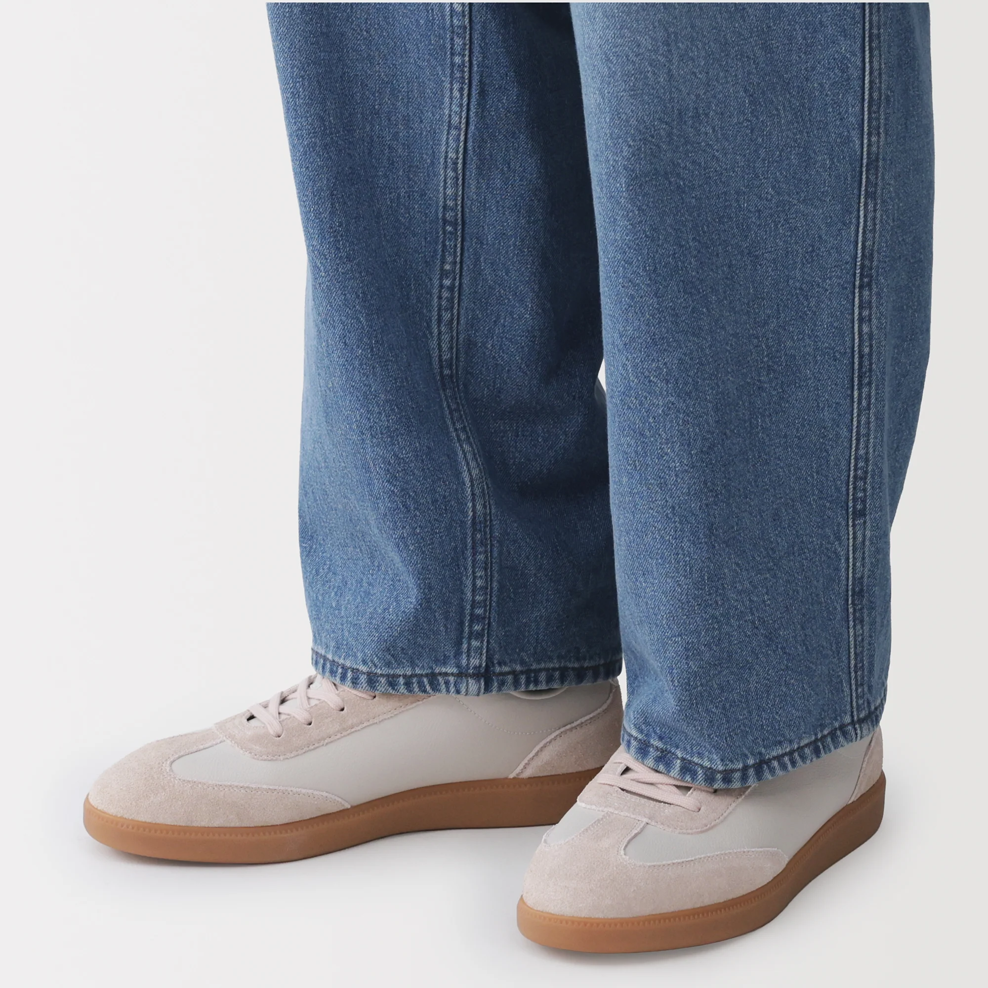 Soft Insole Combination Sneakers - Light Pink - Image 10