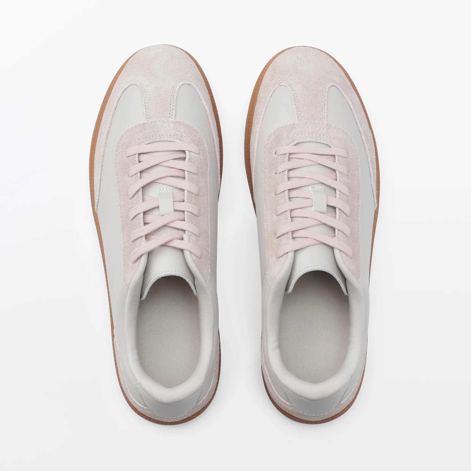 Soft Insole Combination Sneakers - Light Pink - Image 12