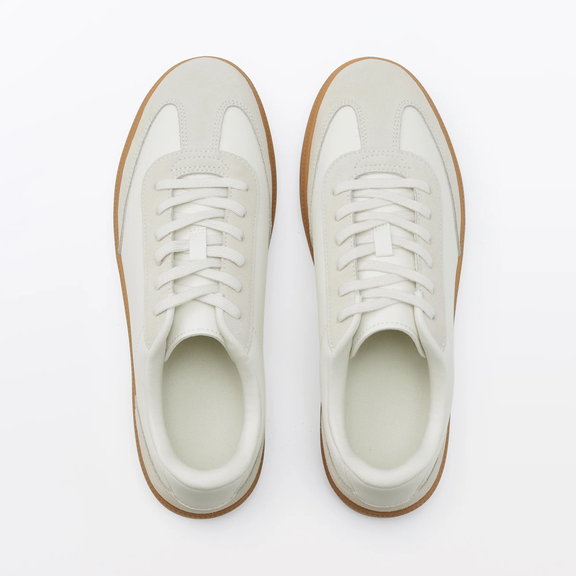 Soft Insole Combination Sneakers - Off White - Image 4