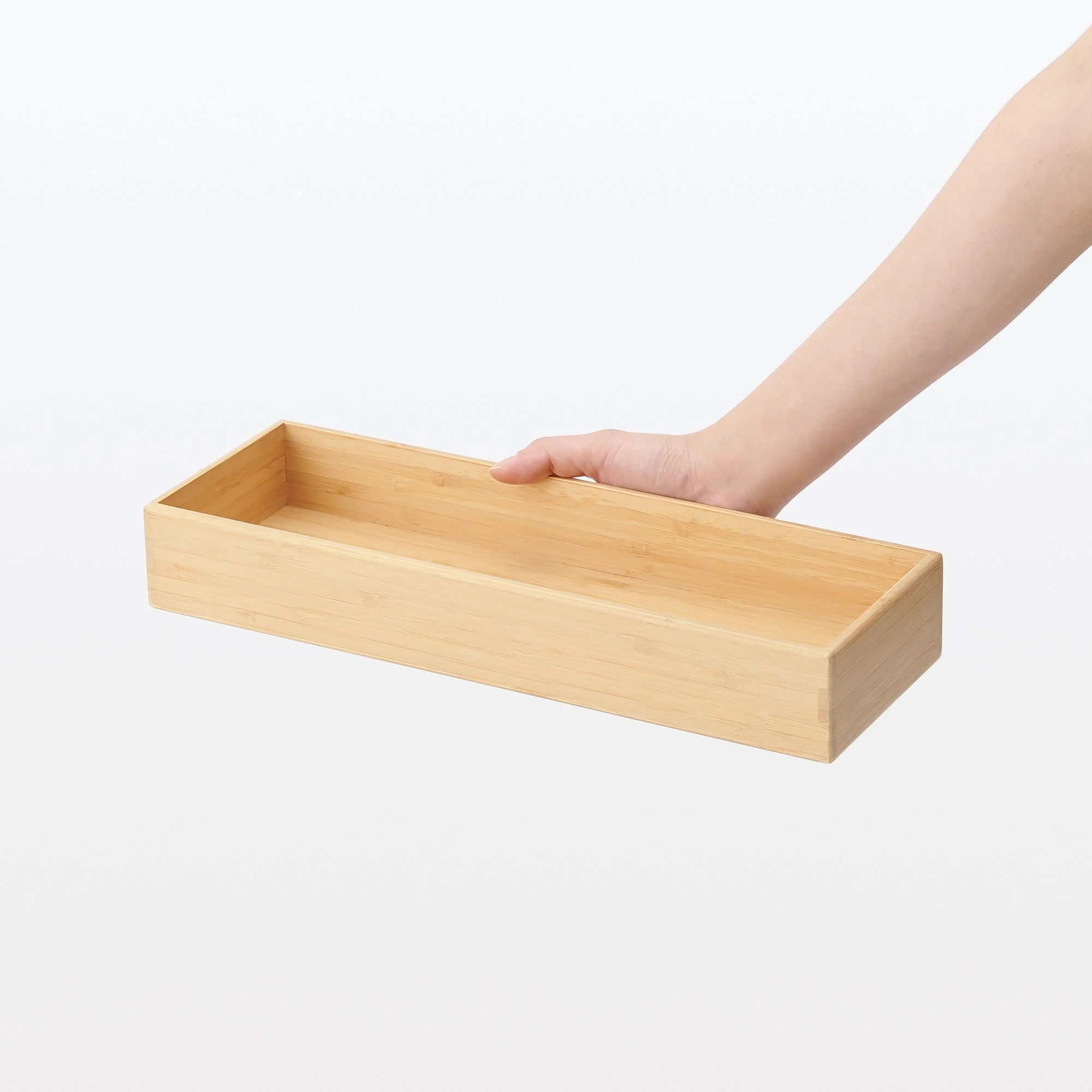 Stackable Bamboo Organizer Box - Large W11.5 x D34 x H5.5 cm - Image 2