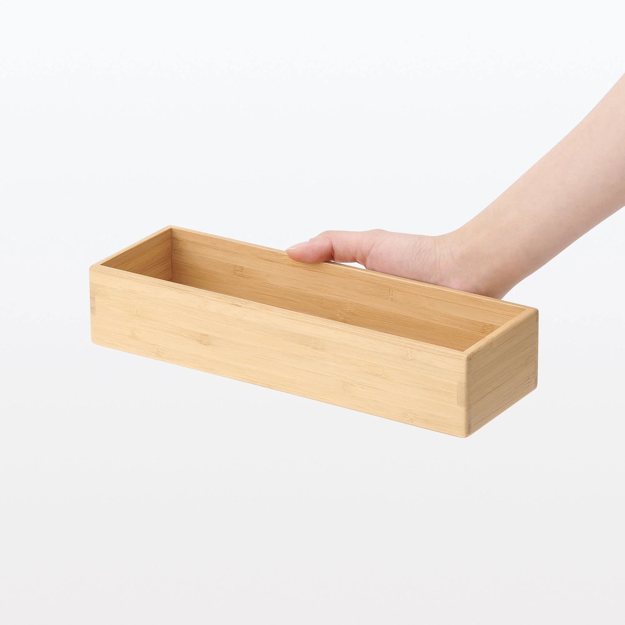 Stackable Bamboo Organizer Box - Small W8.5 x D26 x H5.5 cm - Image 2
