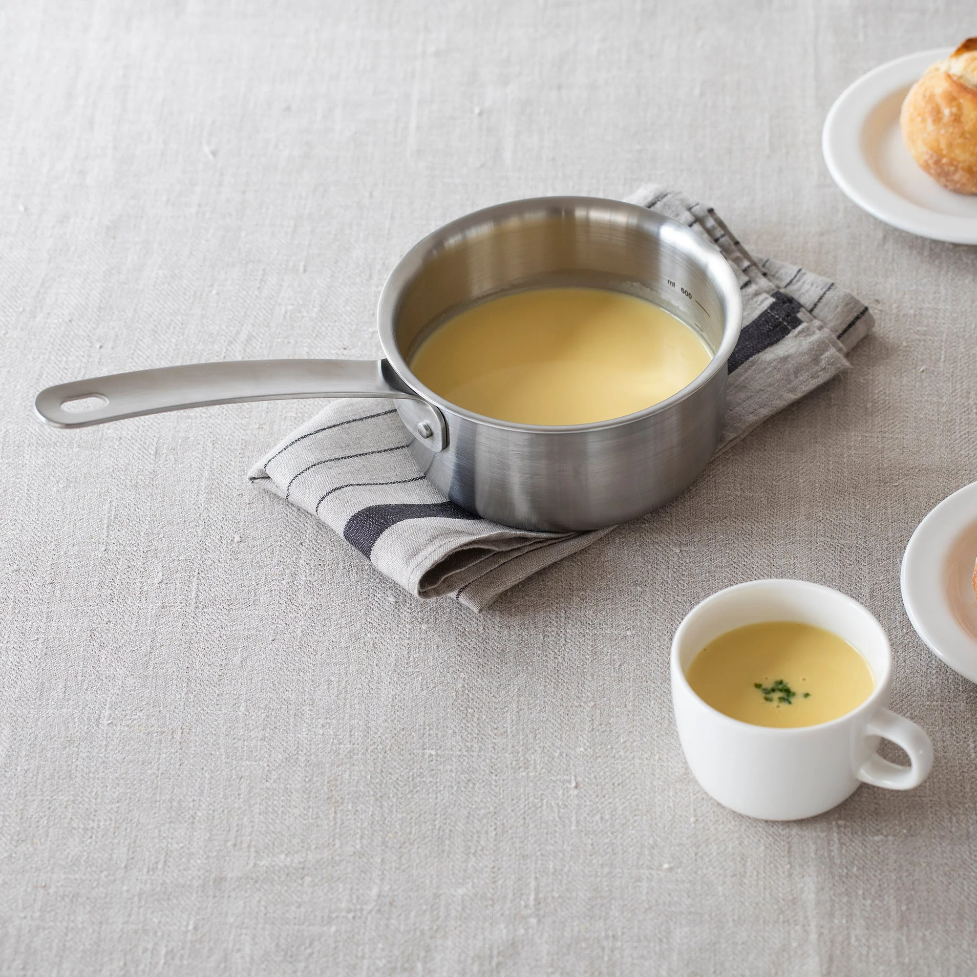 Stainless Aluminium 3-Layer Steel Milk Pan - Image 2