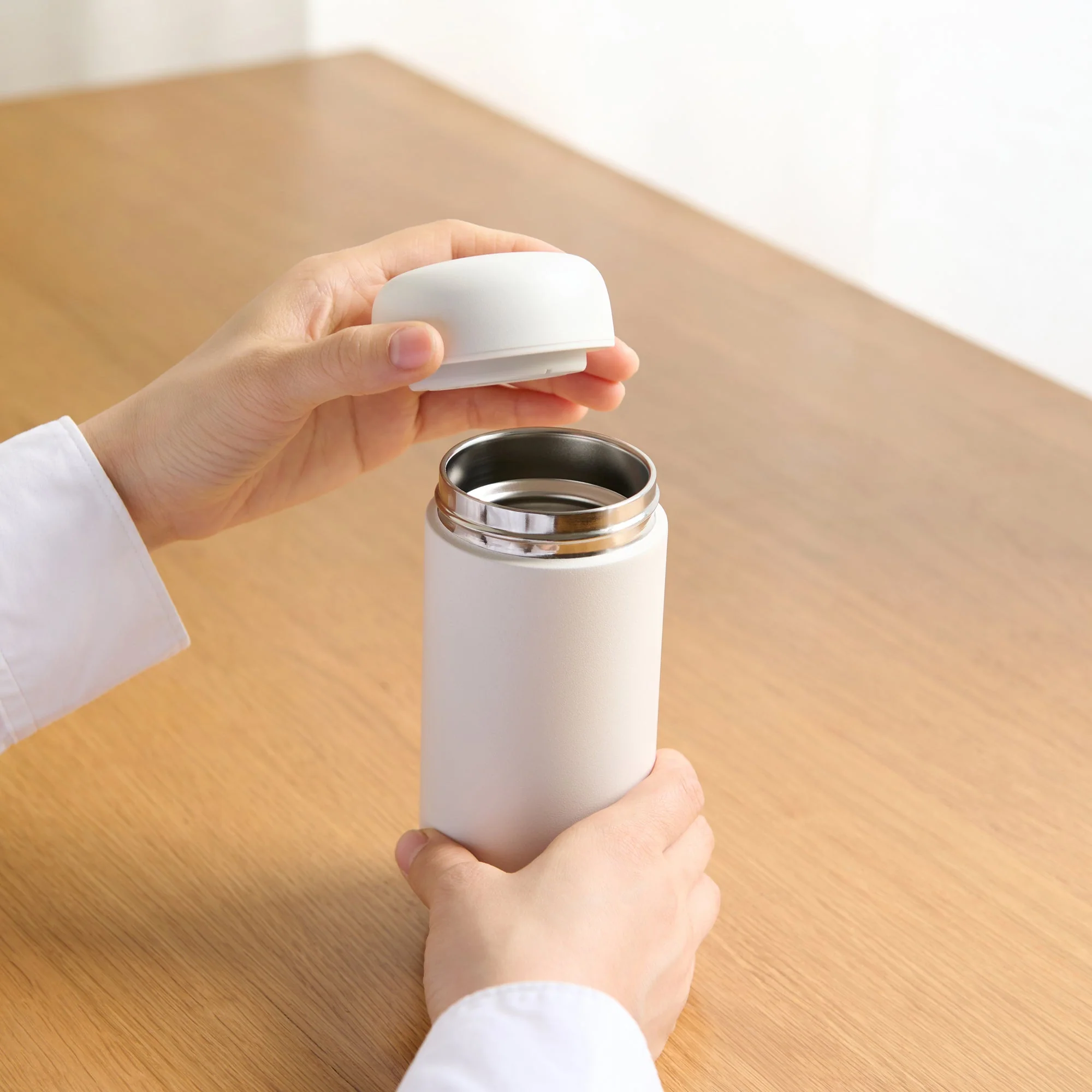 Stainless Steel Bottle - White (320 ml) - Image 13