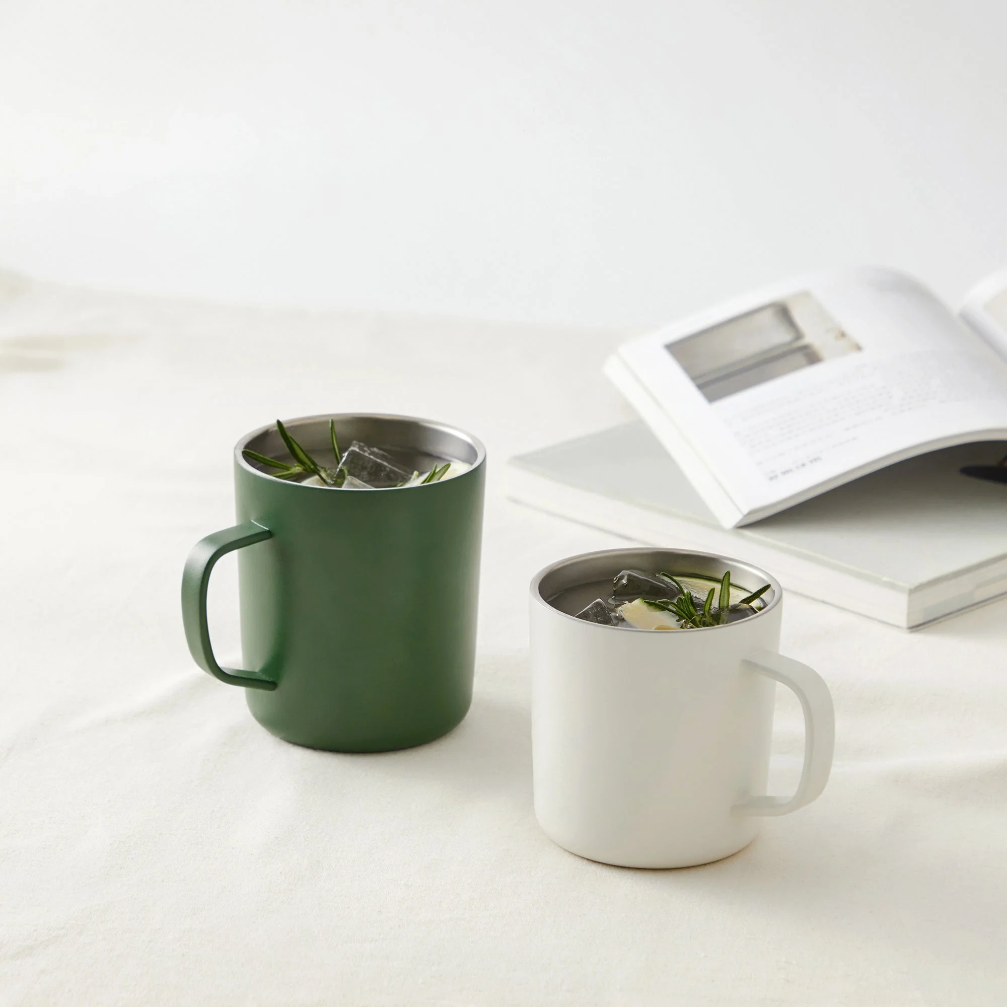 Stainless Steel Mug Cup - White (490 ml) - Image 8