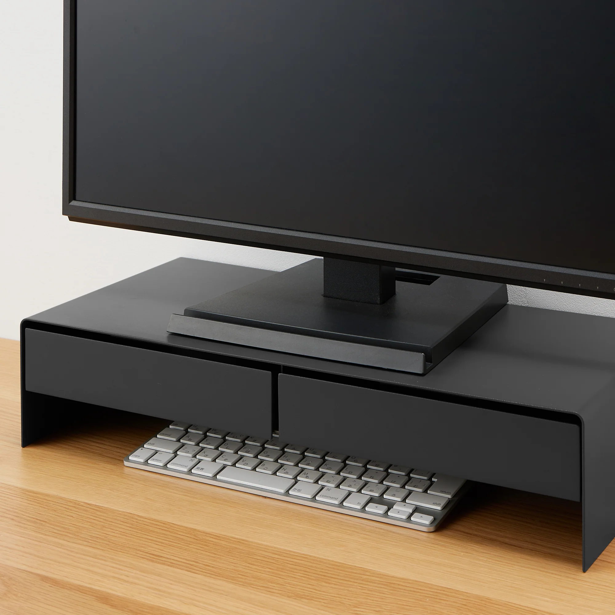 Steel Monitor Stand with 2 Drawer - Wide - Image 2