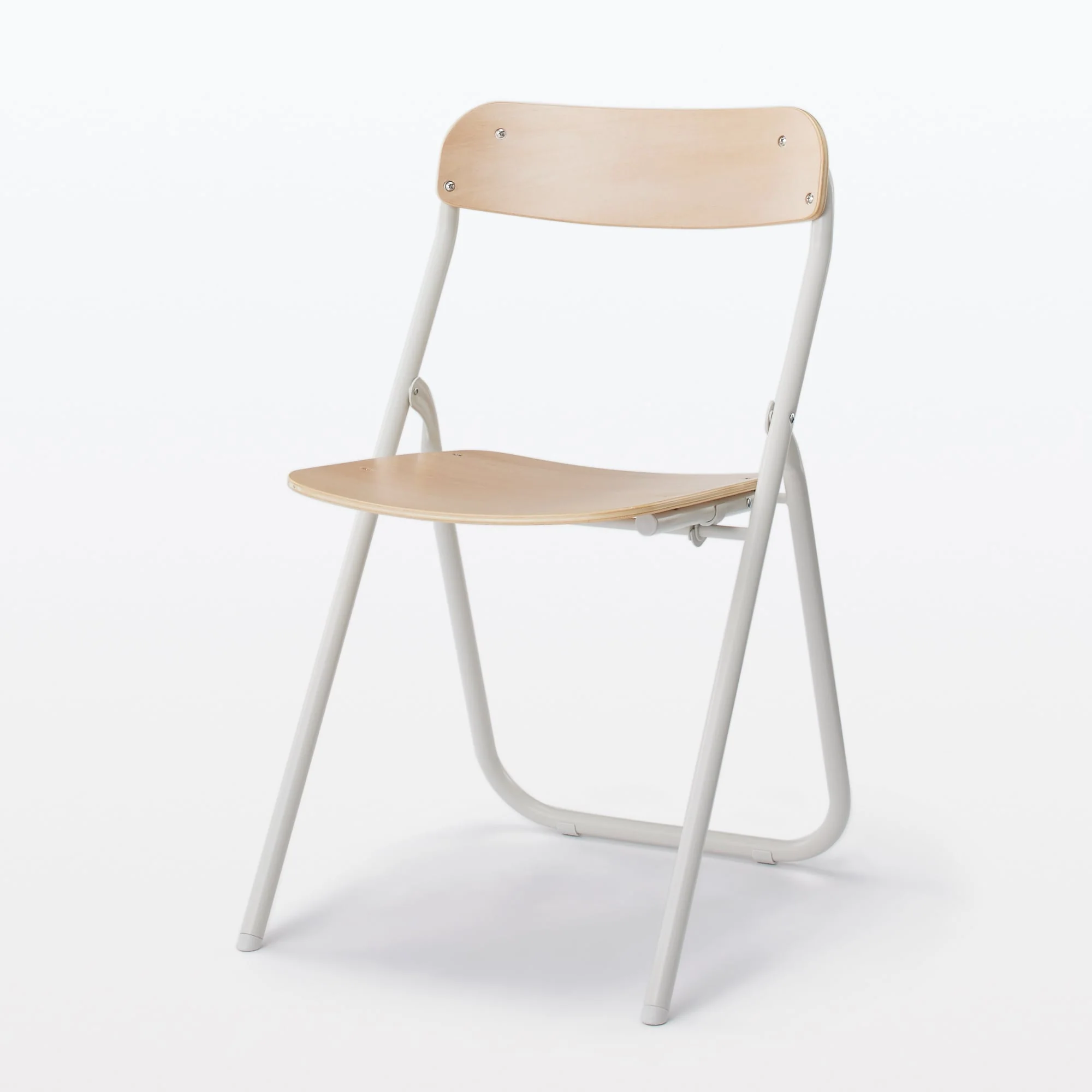 Steel Pipe Folding Chair with Wooden Seat - Image 4