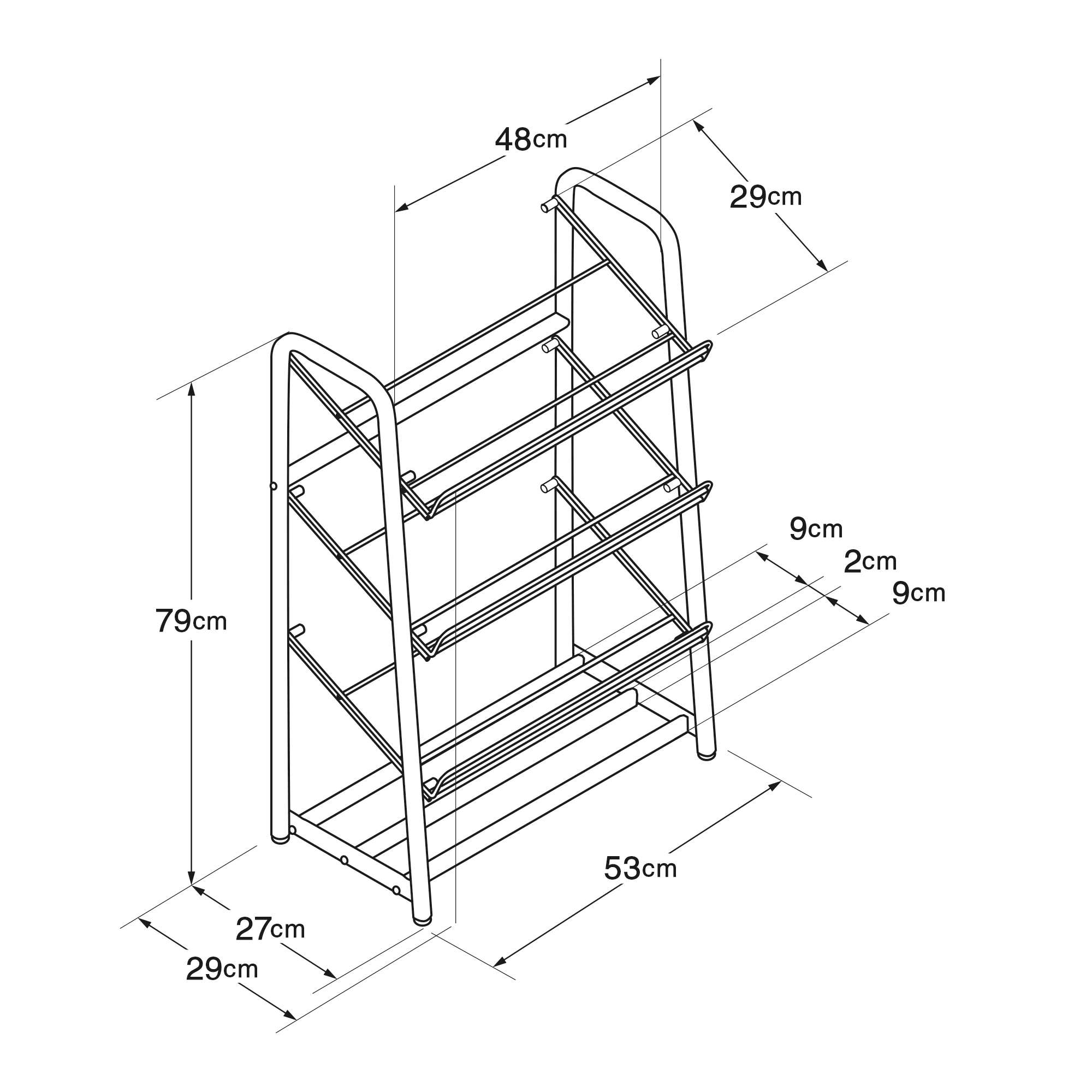 Steel Pipe Shoe Rack - Warm Grey - Image 8