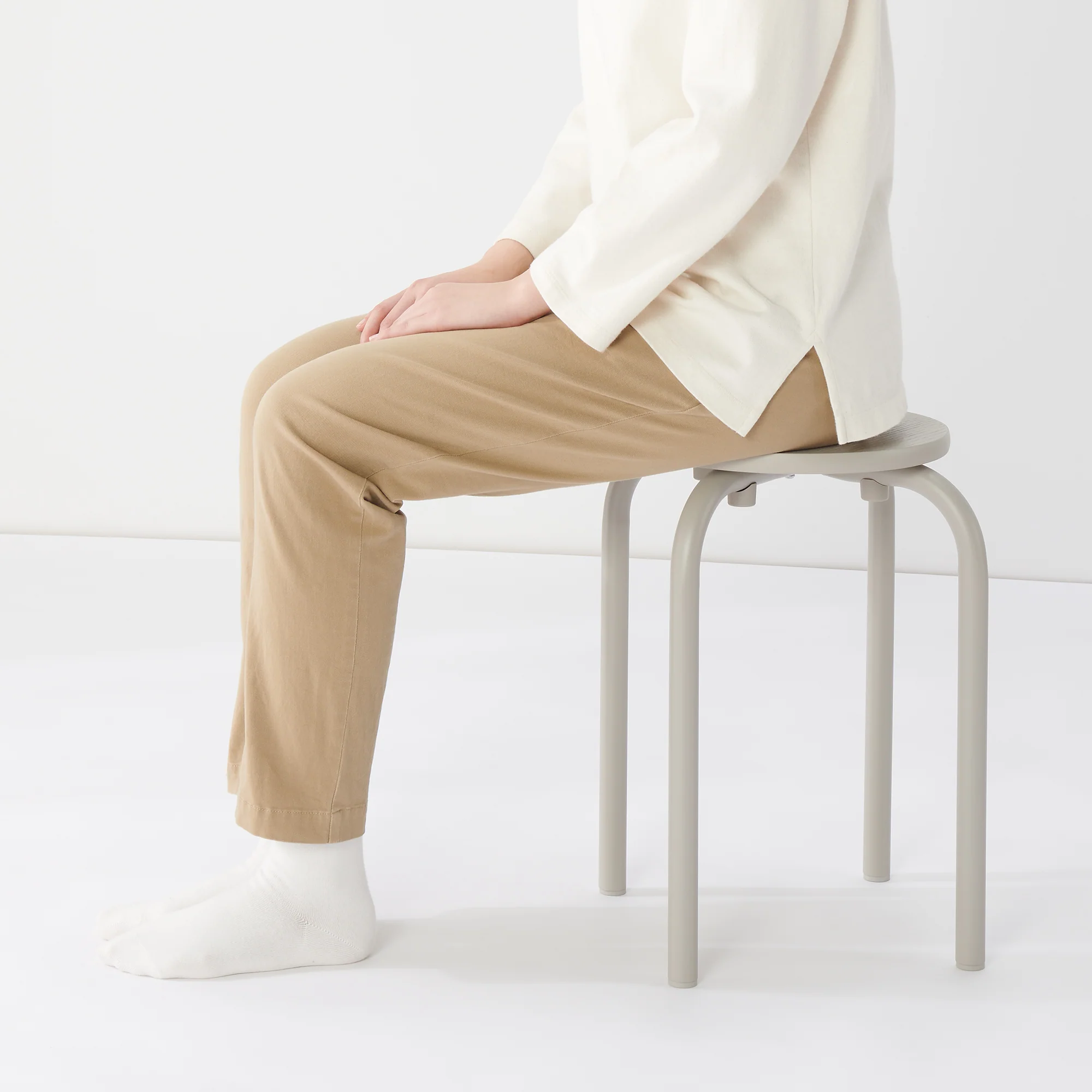 Steel Pipe Stacking Stool - Warm Grey - Image 3