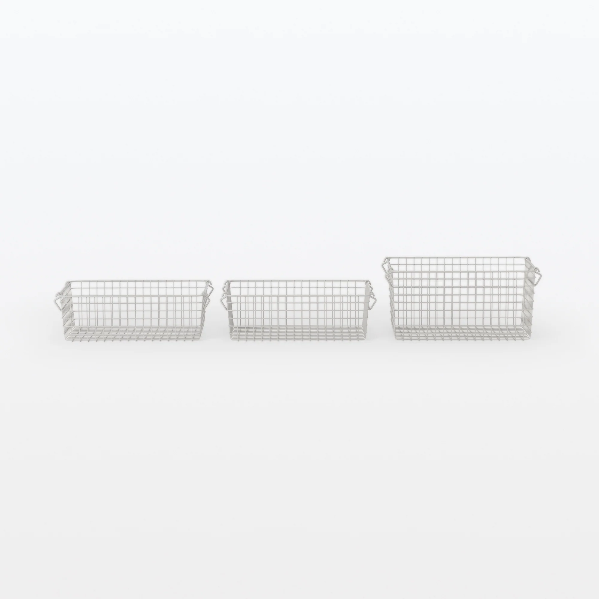 Steel Pipe Storage Rack Basket Set - Warm Grey - Image 3