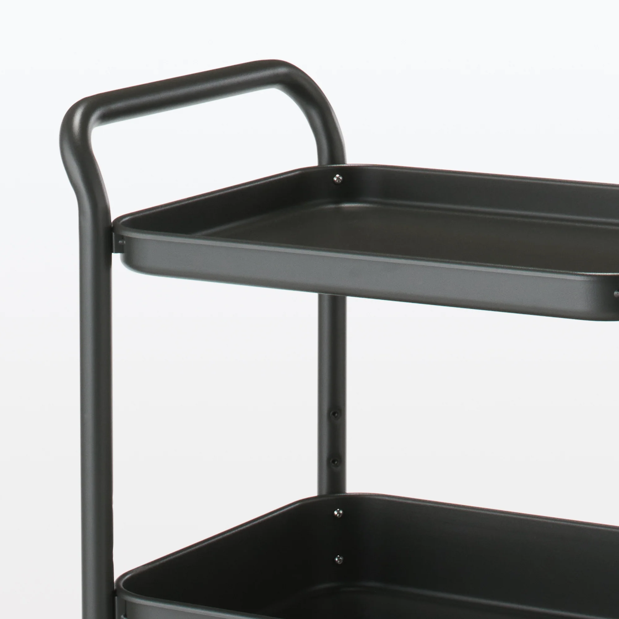 Steel Pipe Wheeled Rack Utility Cart - Dark Grey - Image 5