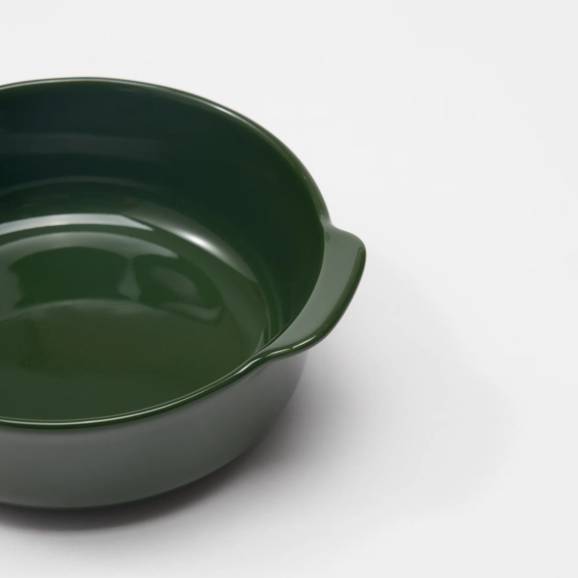 Stoneware Bowl (Dia. 12.9 cm) - Dark Green - Image 5