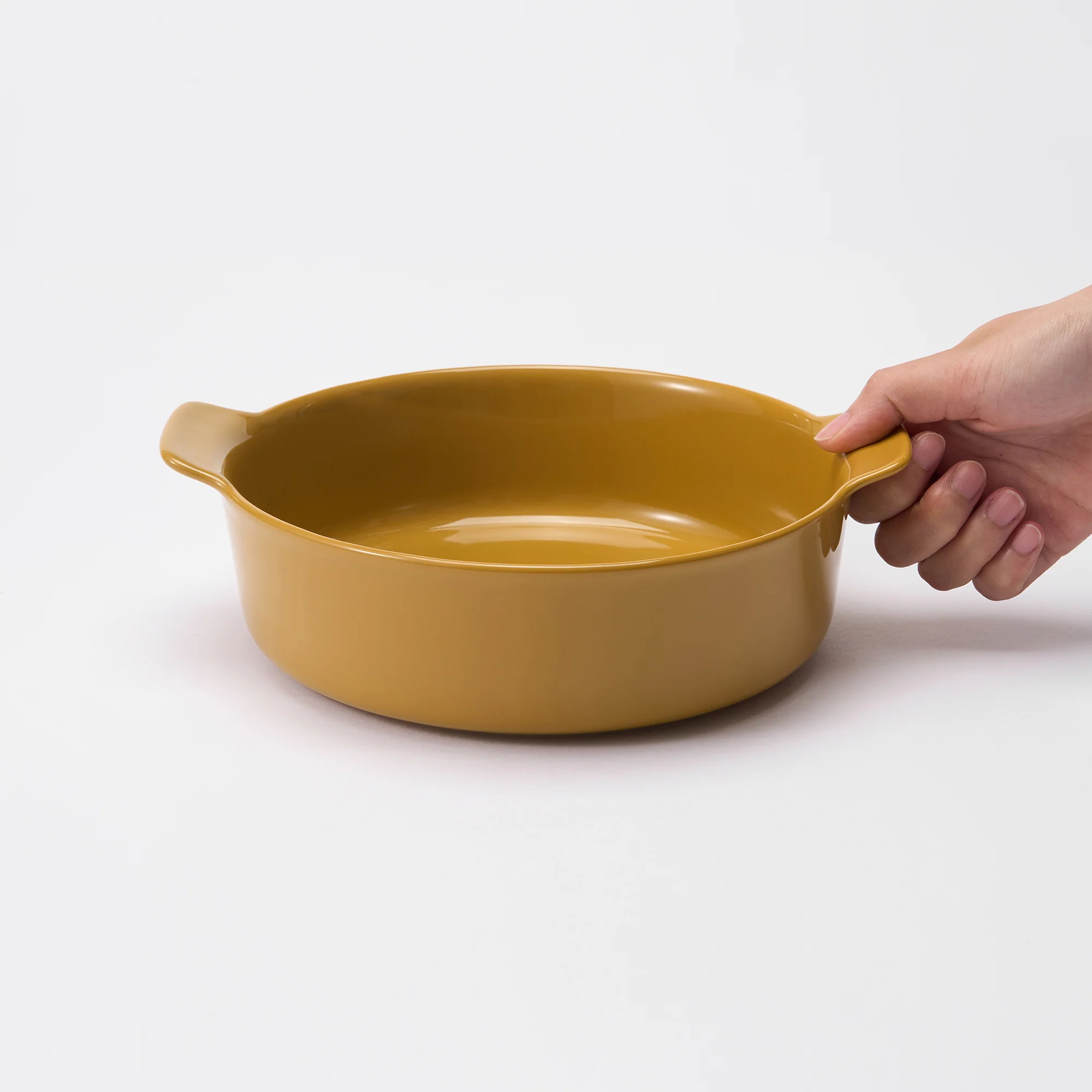 Stoneware Bowl (Dia. 20.9 cm) - Mustard Yellow - Image 6