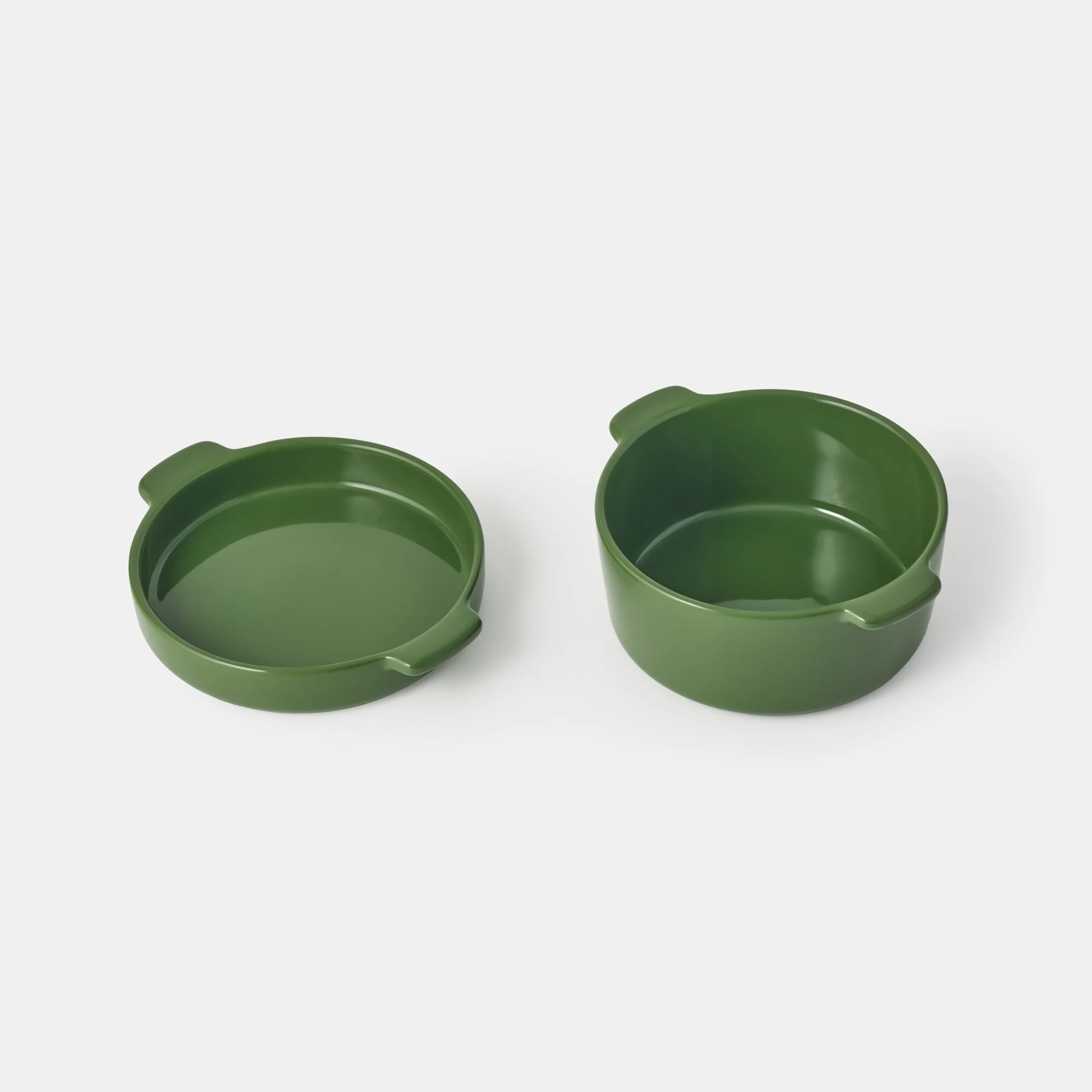 Stoneware Mini Cocotte Bowl (Dia. 15.8 cm) - Green - Image 4