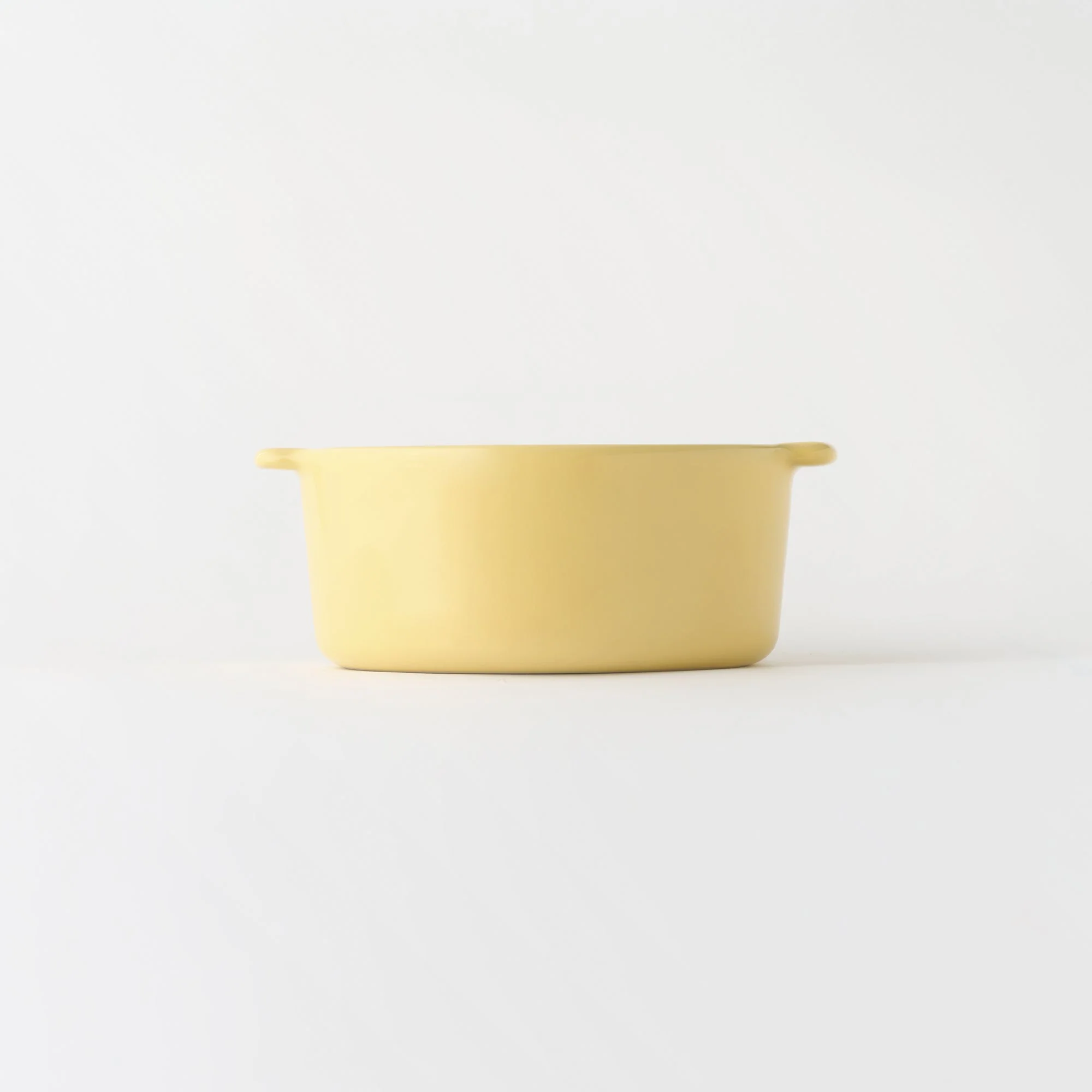 Stoneware Mini Cocotte Bowl (Dia. 15.8 cm) - Light Yellow - Image 3