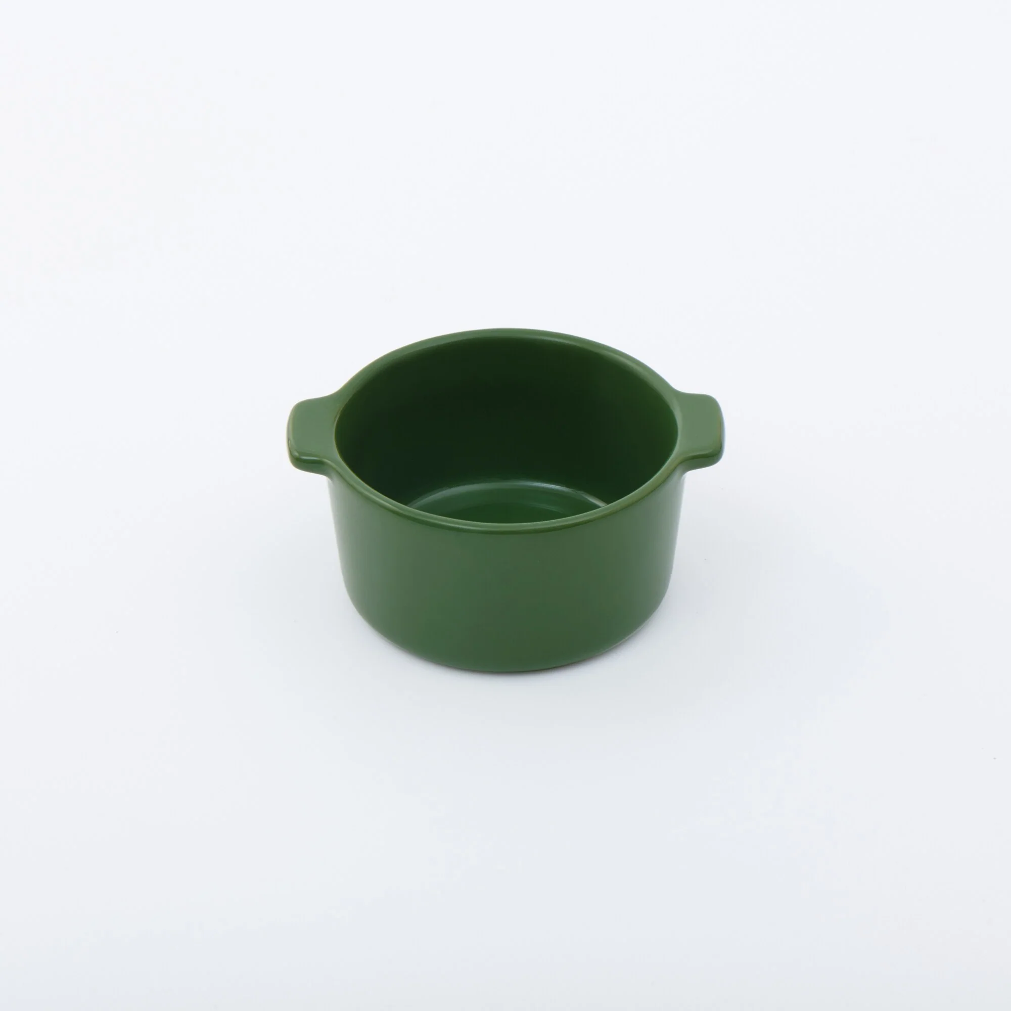Stoneware Mini Cocotte Bowl (Dia. 11.5 cm) - Green - Image 2