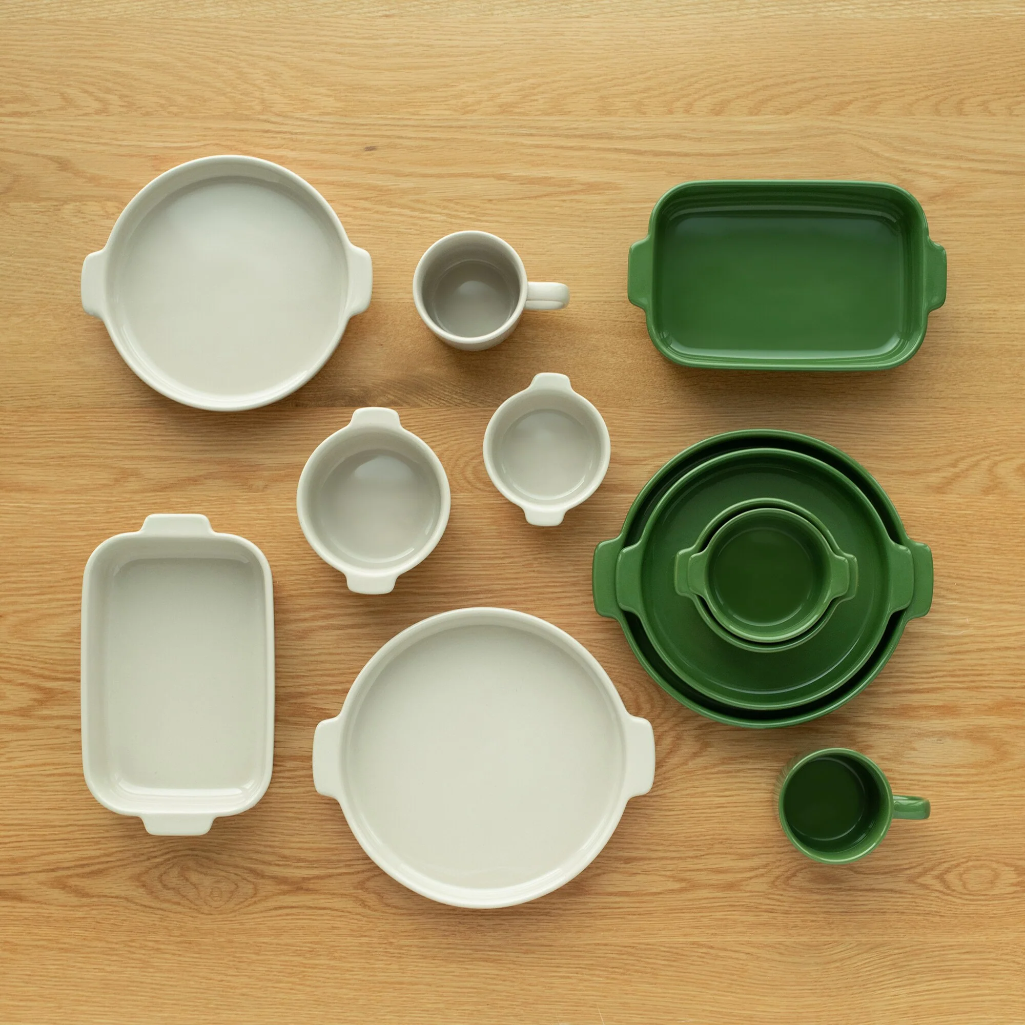 Stoneware Mini Cocotte Bowl (Dia. 11.5 cm) - Green - Image 6