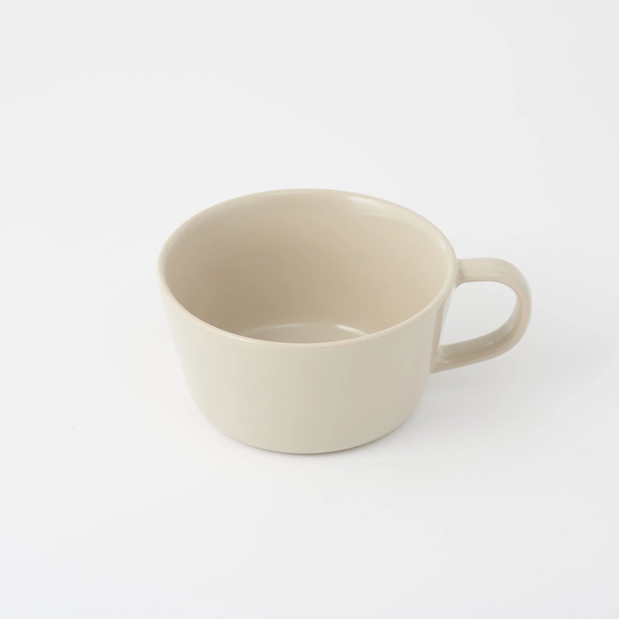 Stoneware Cereal Mug Cup - Grey Beige - Image 2