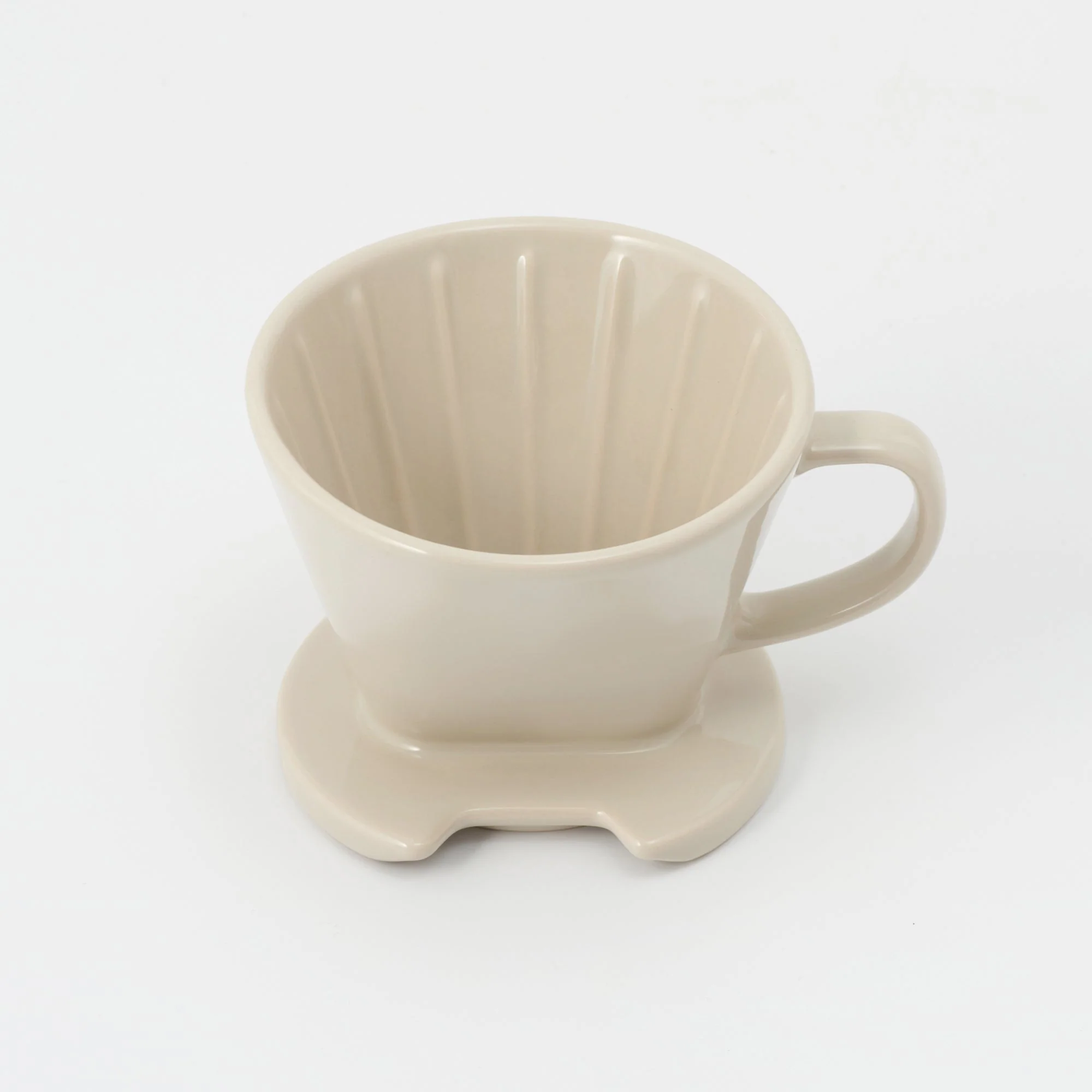 Stoneware Coffee Dripper - Grey Beige - Image 3