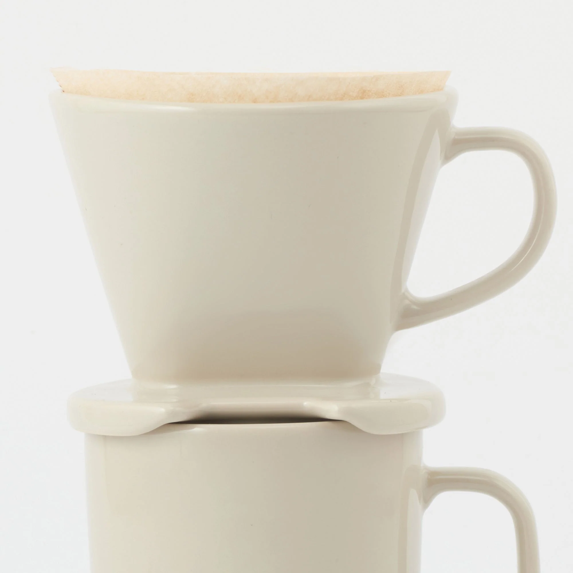 Stoneware Coffee Dripper - Grey Beige - Image 8