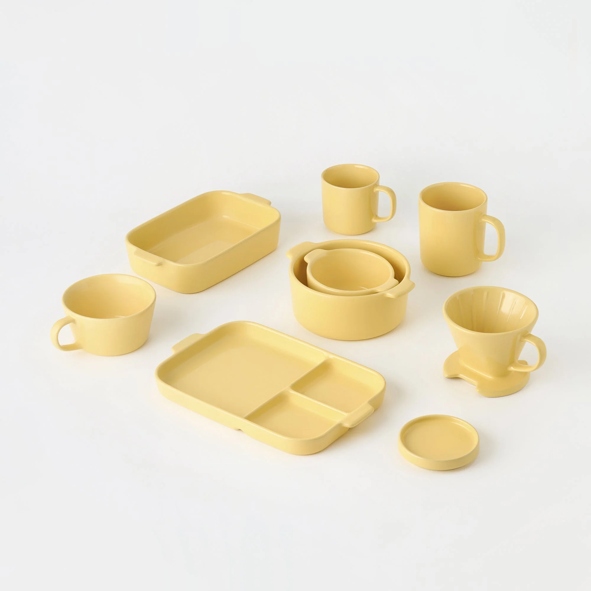 Stoneware Coffee Dripper - Light Yellow - Image 10