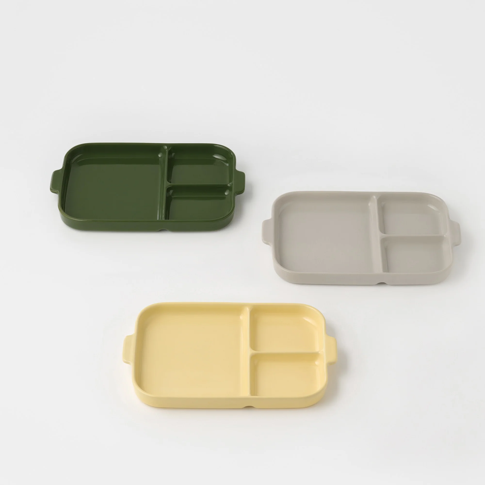 Stoneware Divided Plate - Green - Image 5