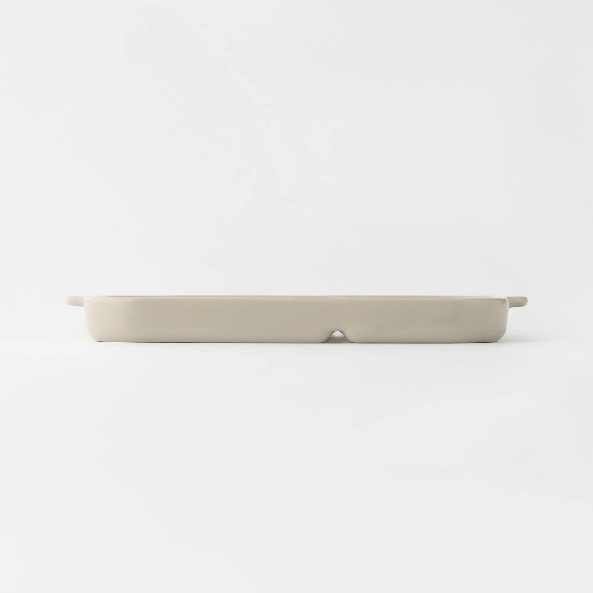Stoneware Divided Plate - Grey Beige - Image 3