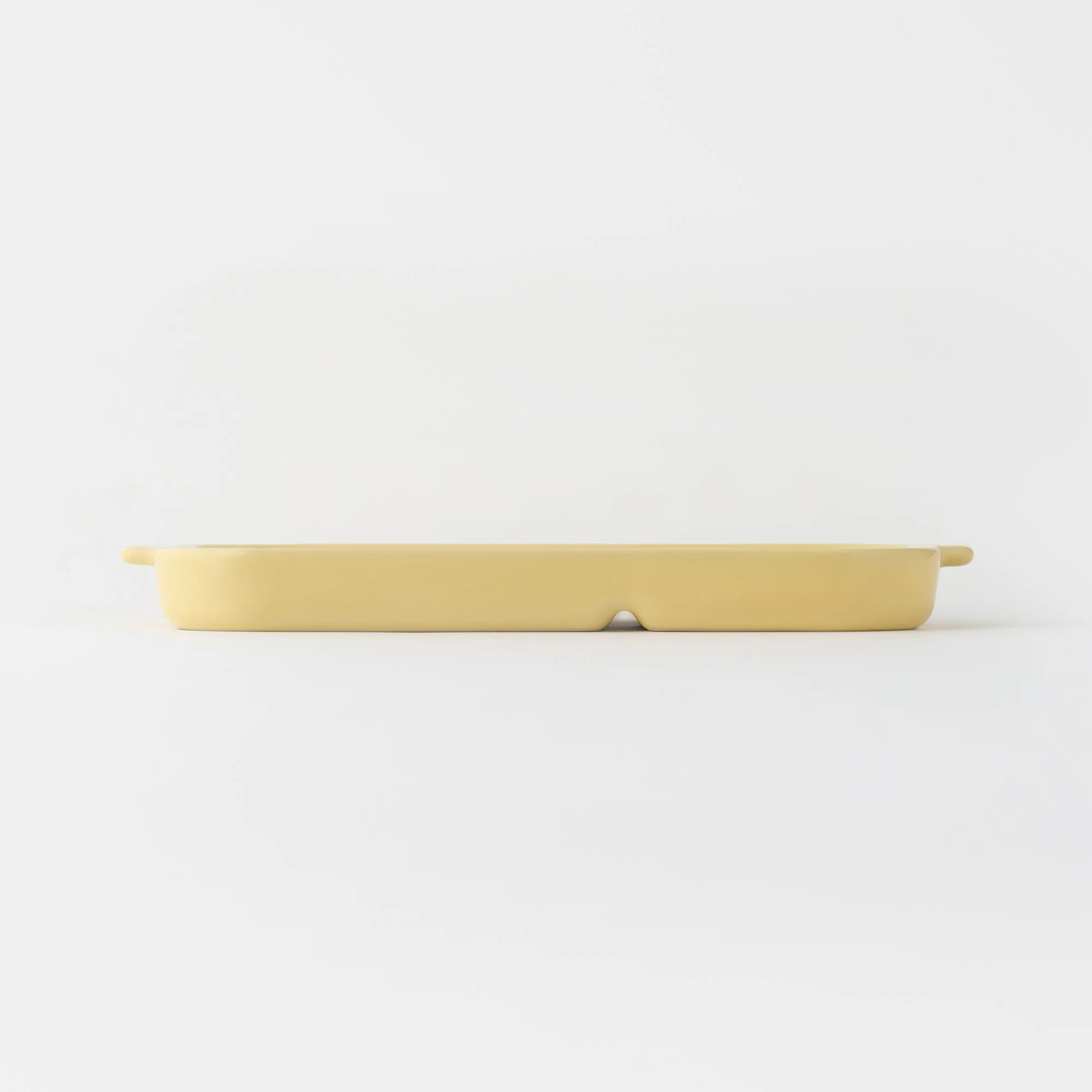 Stoneware Divided Plate - Light Yellow - Image 3
