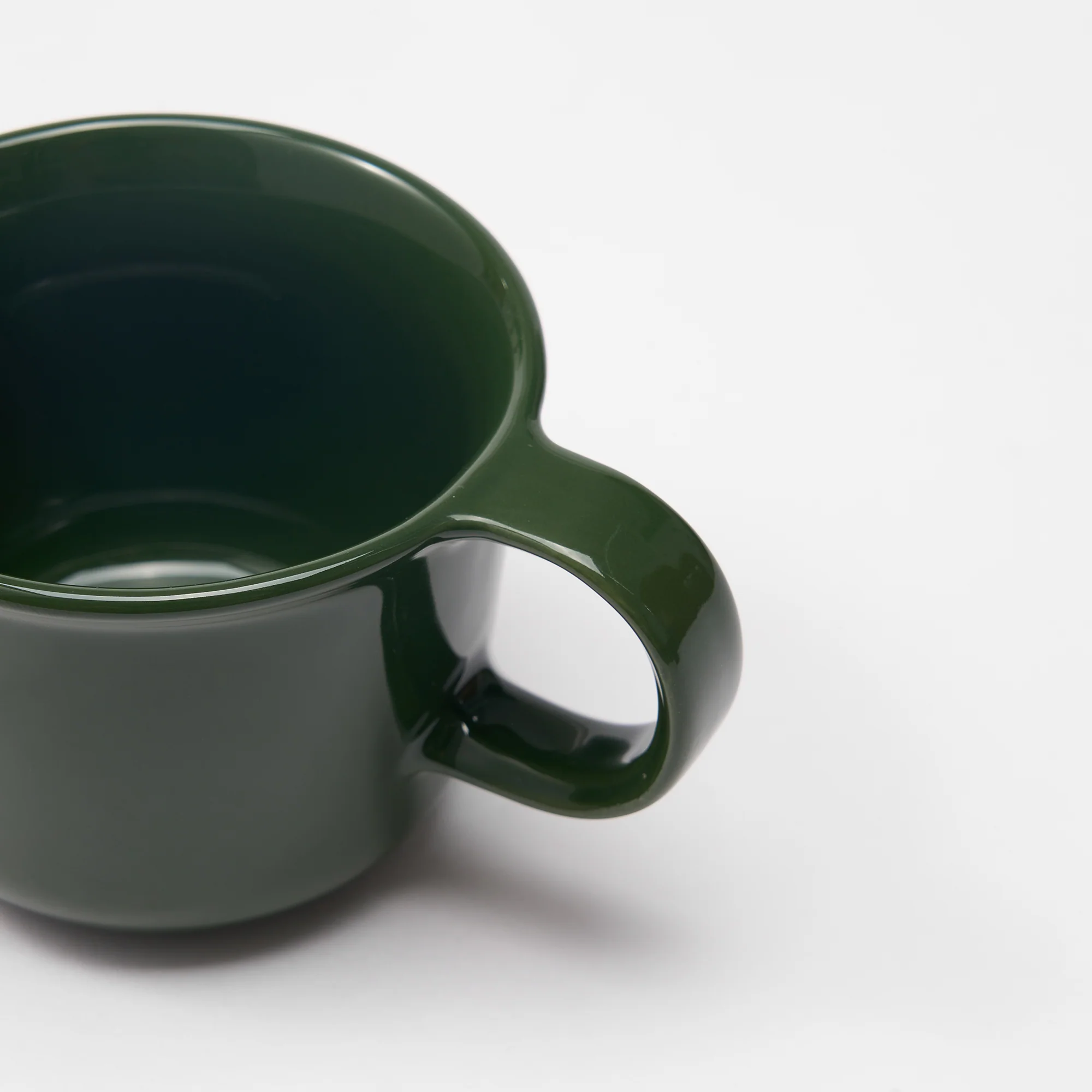 Stoneware Mug Cup (330 ml) - Dark Green - Image 5