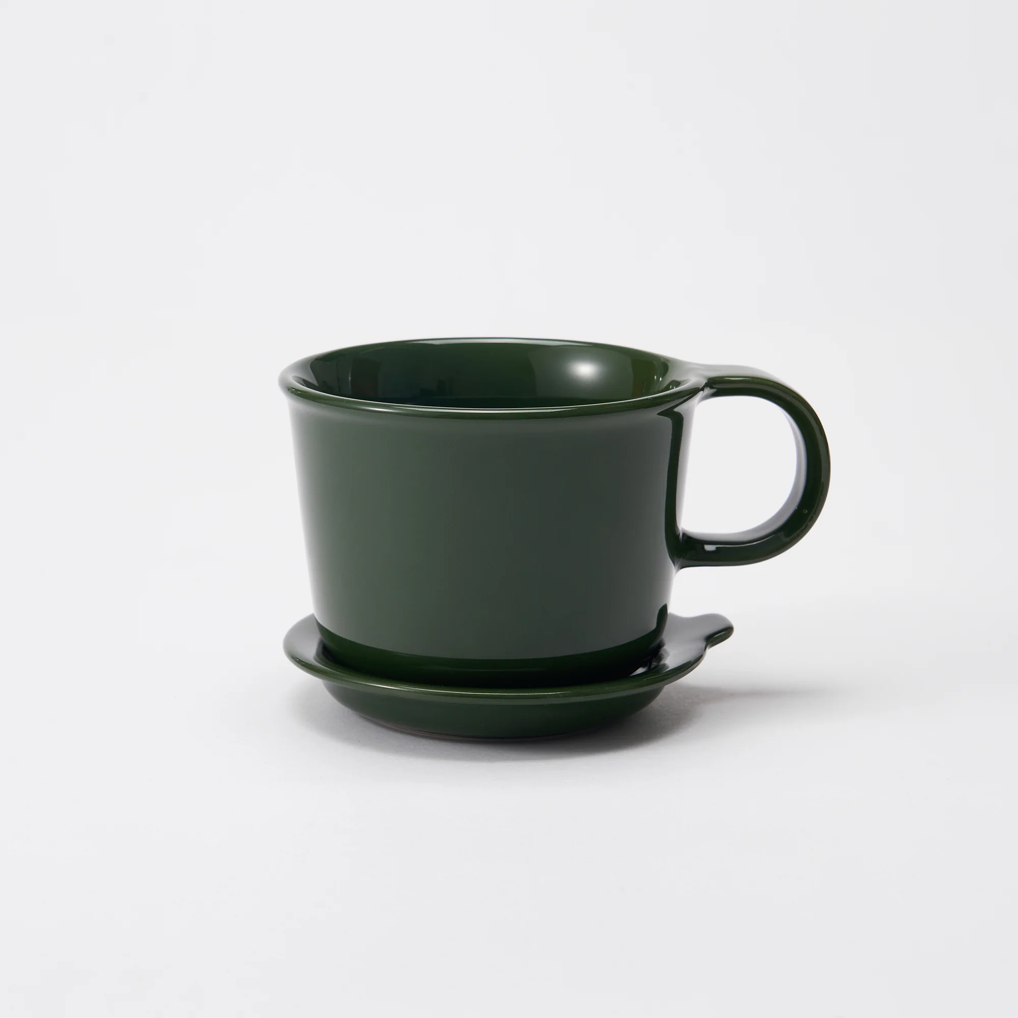 Stoneware Mug Cup (330 ml) - Dark Green - Image 8