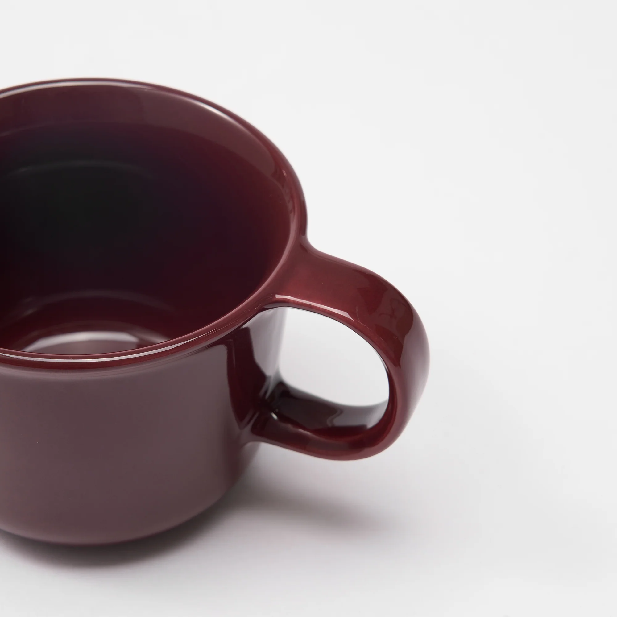 Stoneware Mug Cup (330 ml) - Dark Red - Image 5