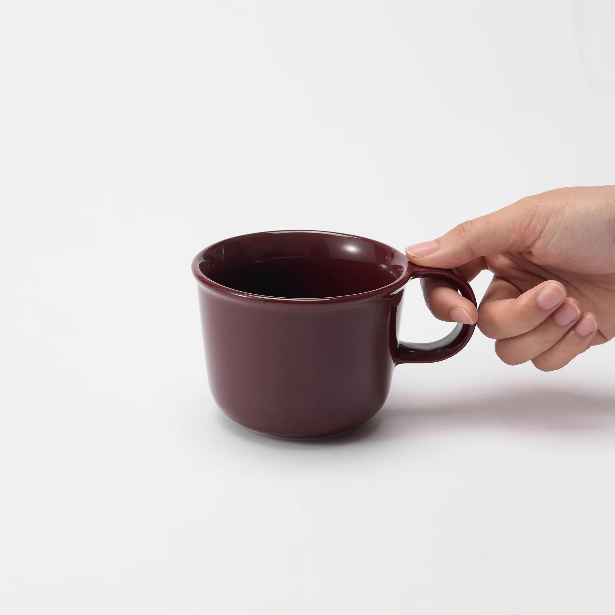 Stoneware Mug Cup (330 ml) - Dark Red - Image 6